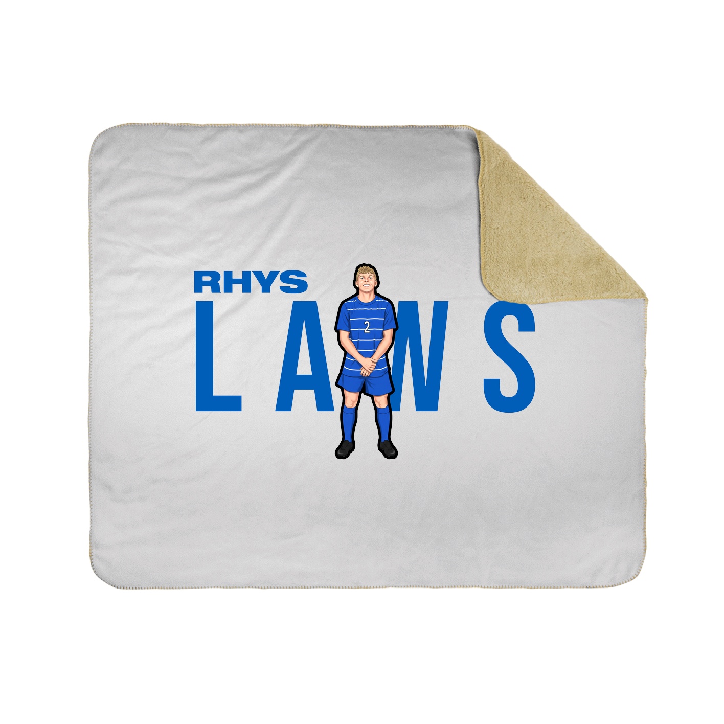 Throw Blanket — Player Name in White