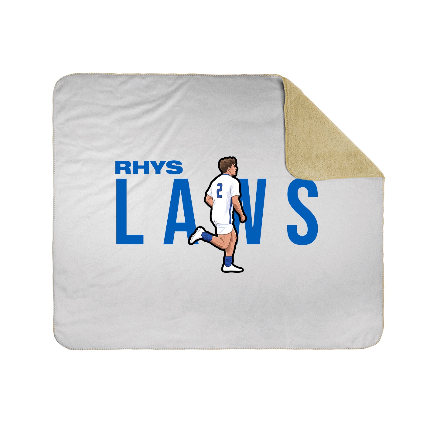Throw Blanket — Player Name in White