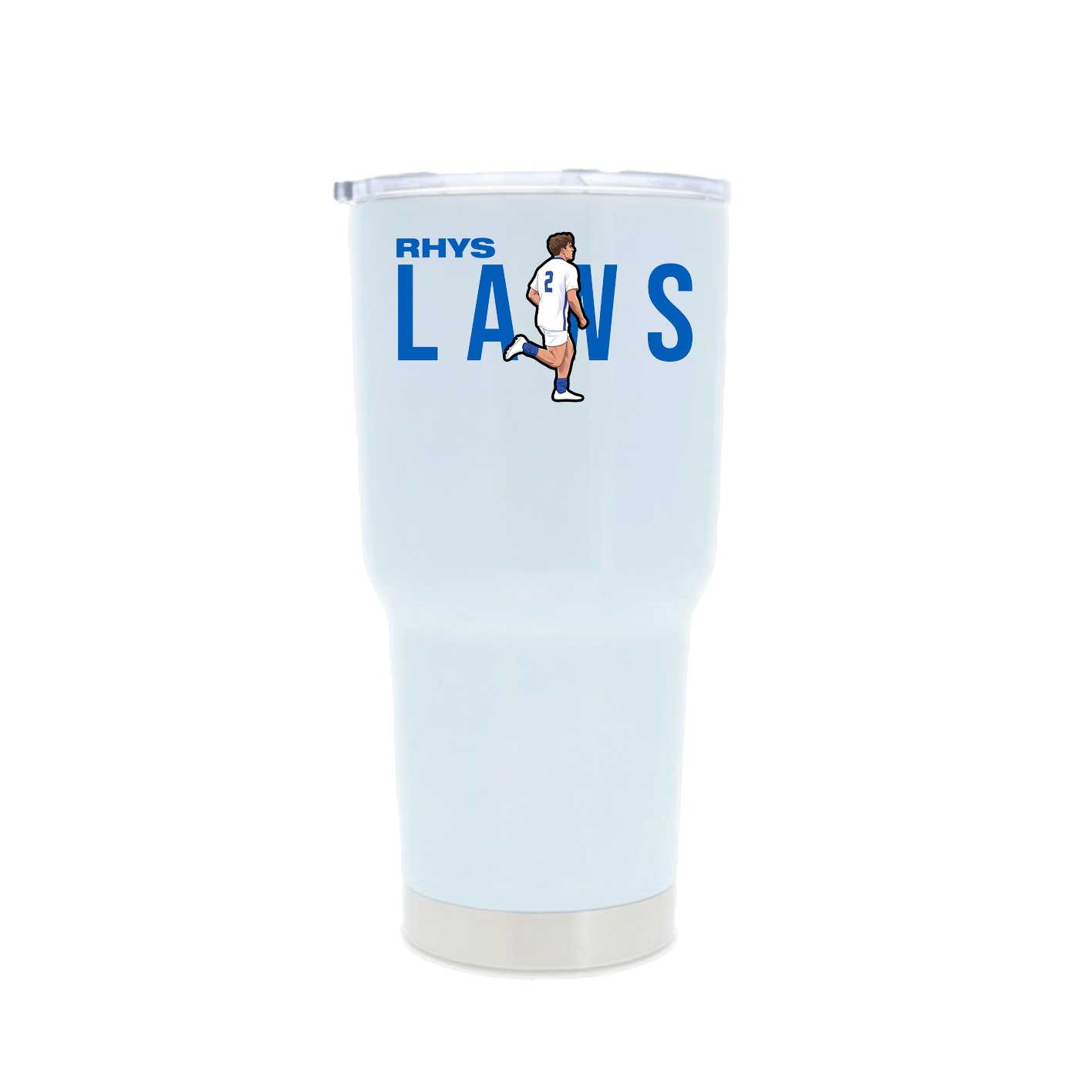 30oz Stainless Steel Tumbler — Player Name in White