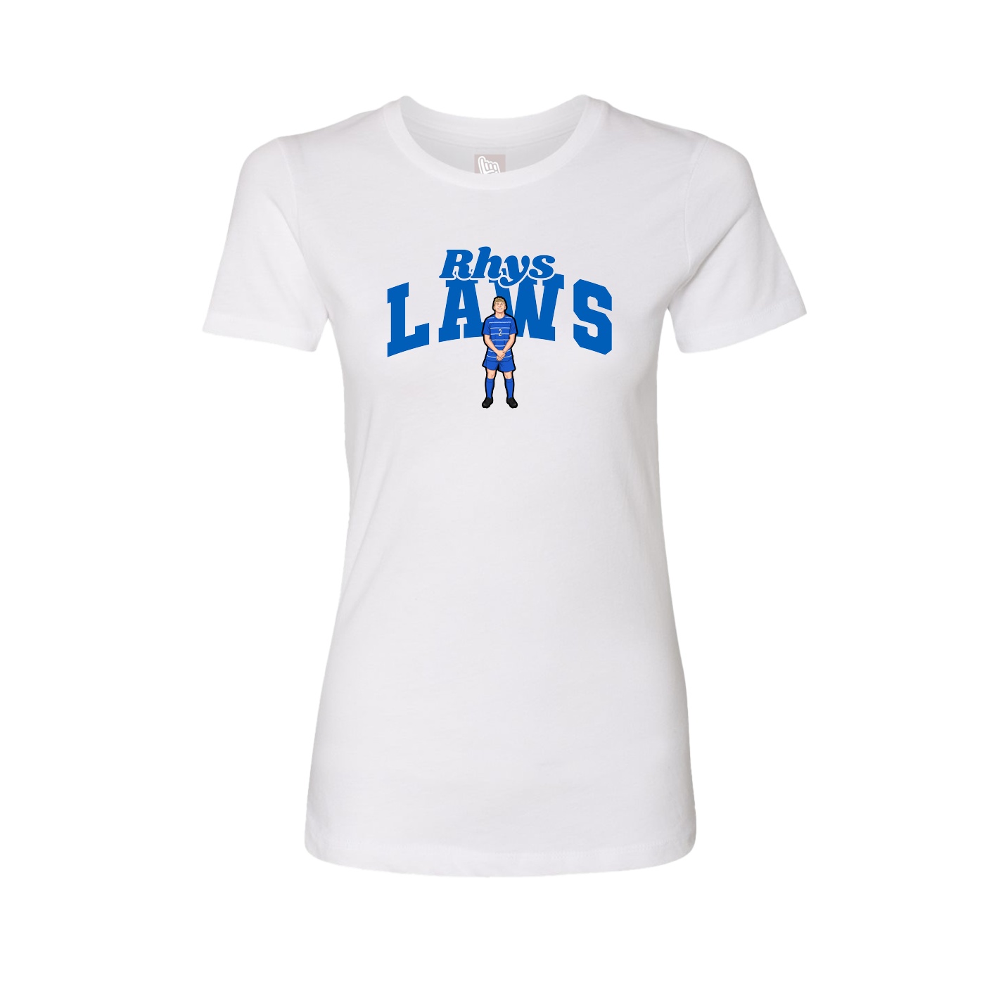 Fitted Women's Tee — Signature Arch in White