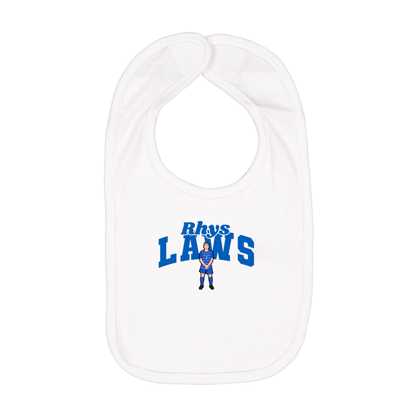 Infant Bib — Signature Arch in White