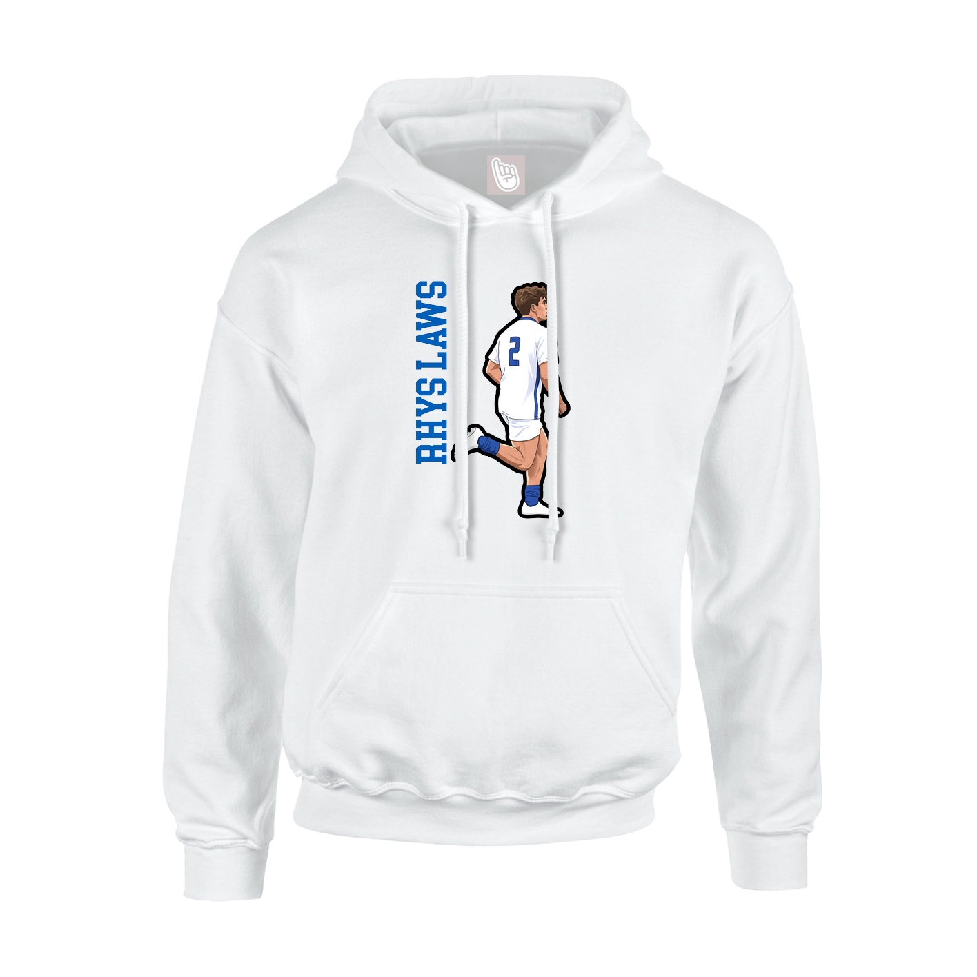 Hoodie — Name Vertical in White