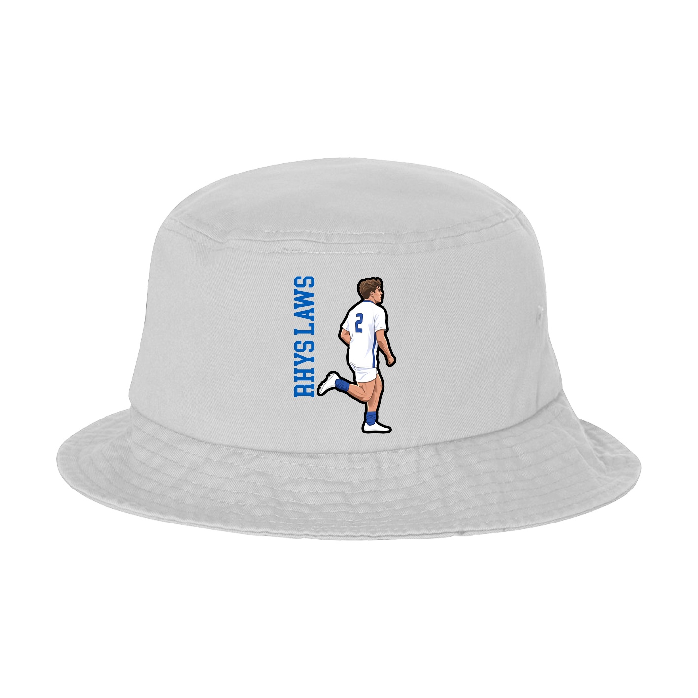 Bucket Cap — Name Vertical in White