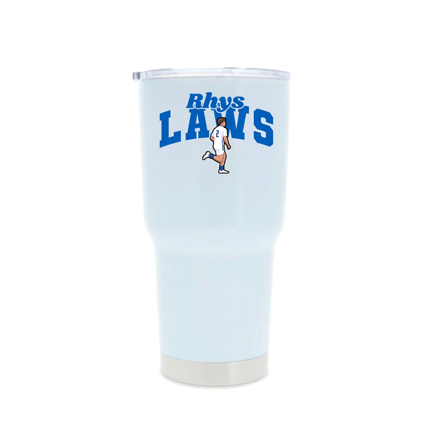 30oz Stainless Steel Tumbler — Signature Arch in White