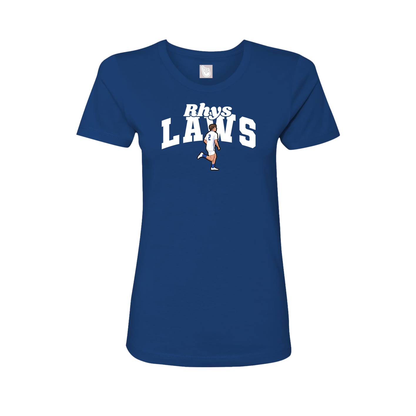 Fitted Women's Tee — Signature Arch in Royal
