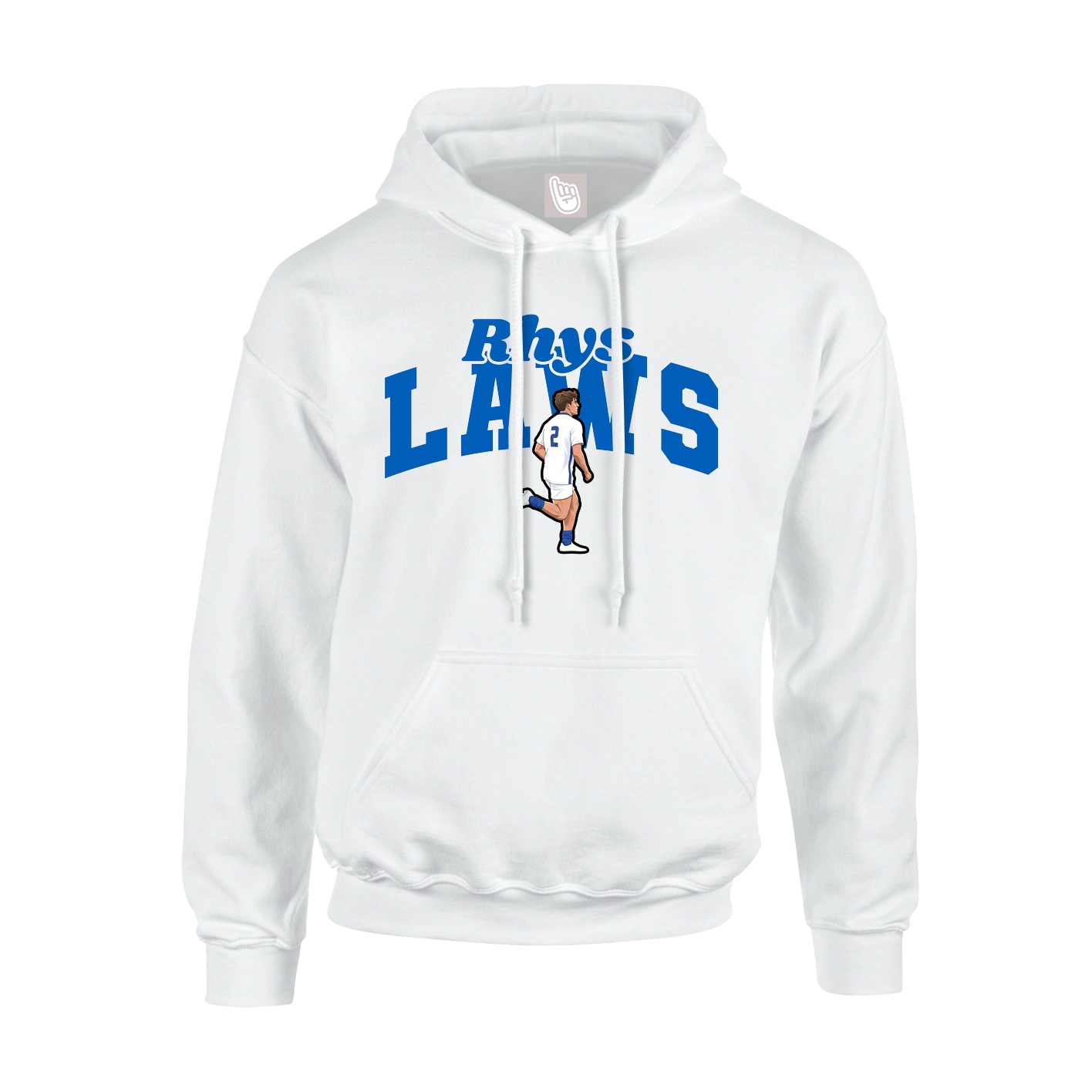 Youth Hoodie — Signature Arch in White