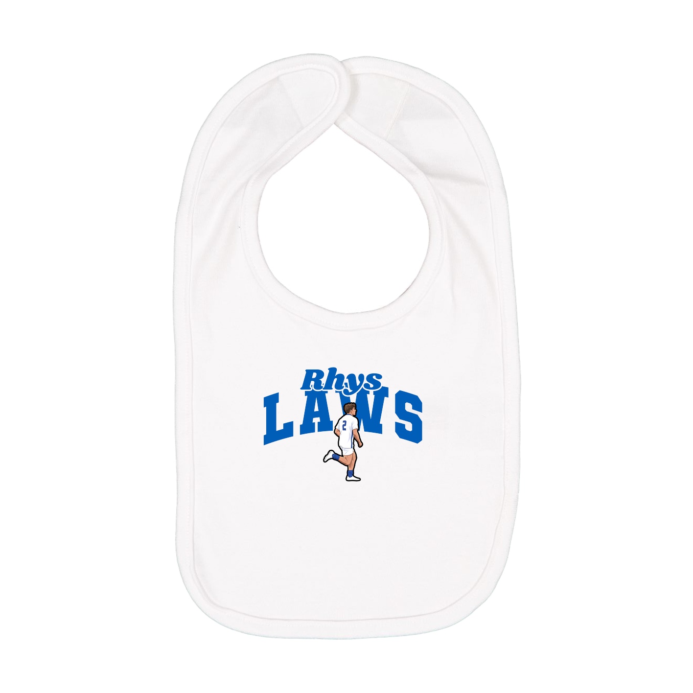 Infant Bib — Signature Arch in White