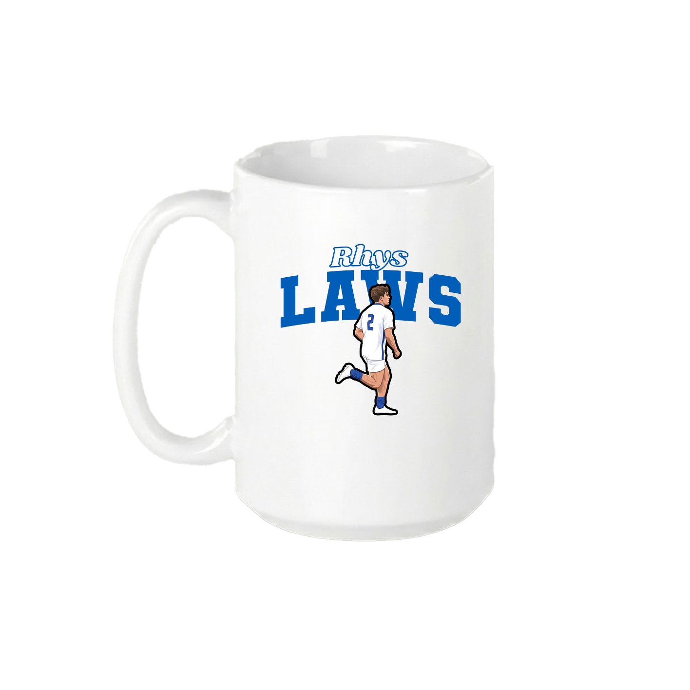 15oz Coffee Mug — Name Arch in White