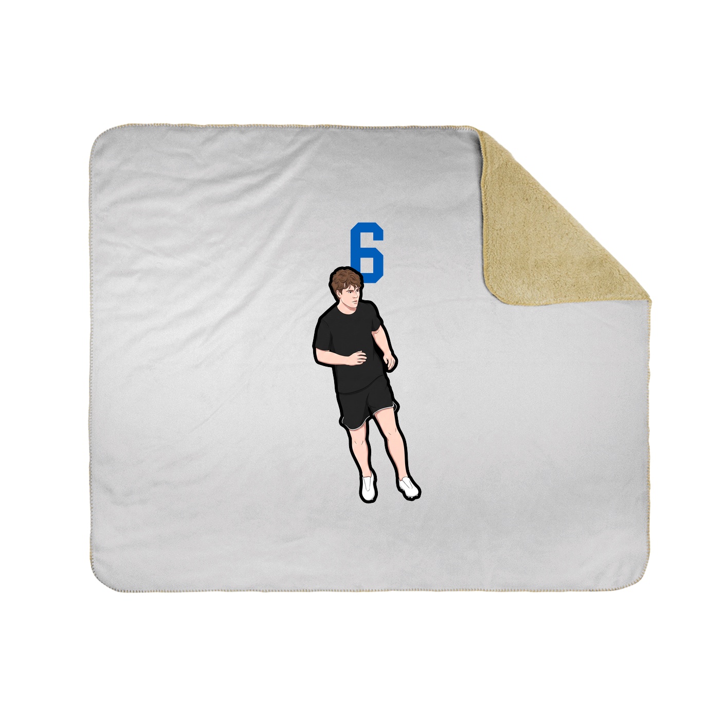 Throw Blanket — Number Top in White