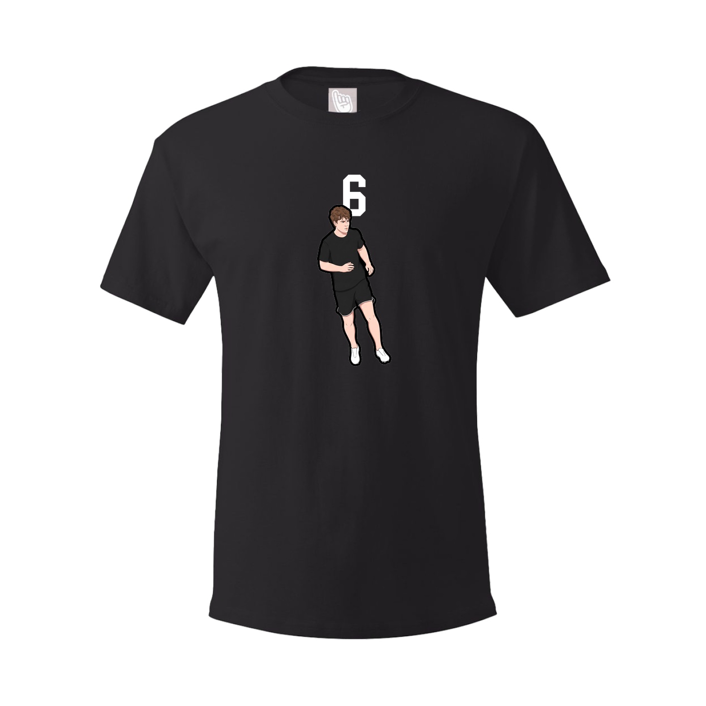 Youth Tee — Number Top in Black