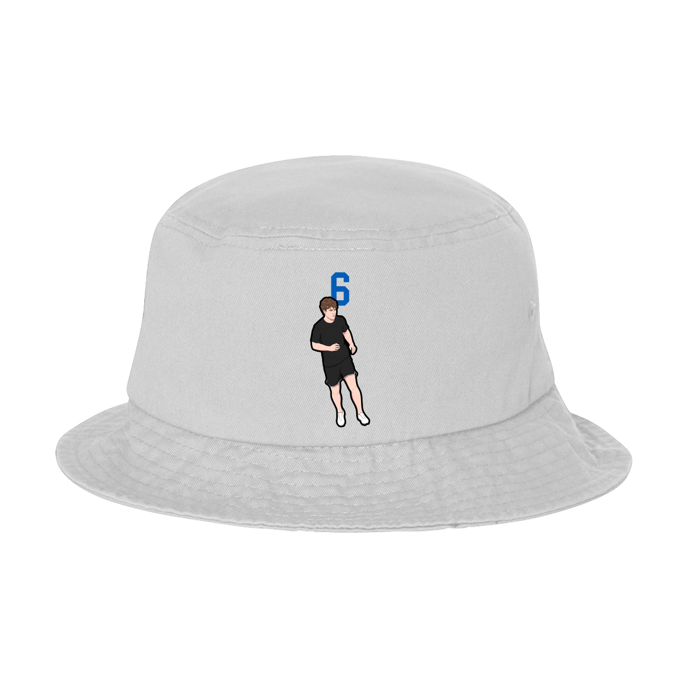 Bucket Cap — Number Top in White