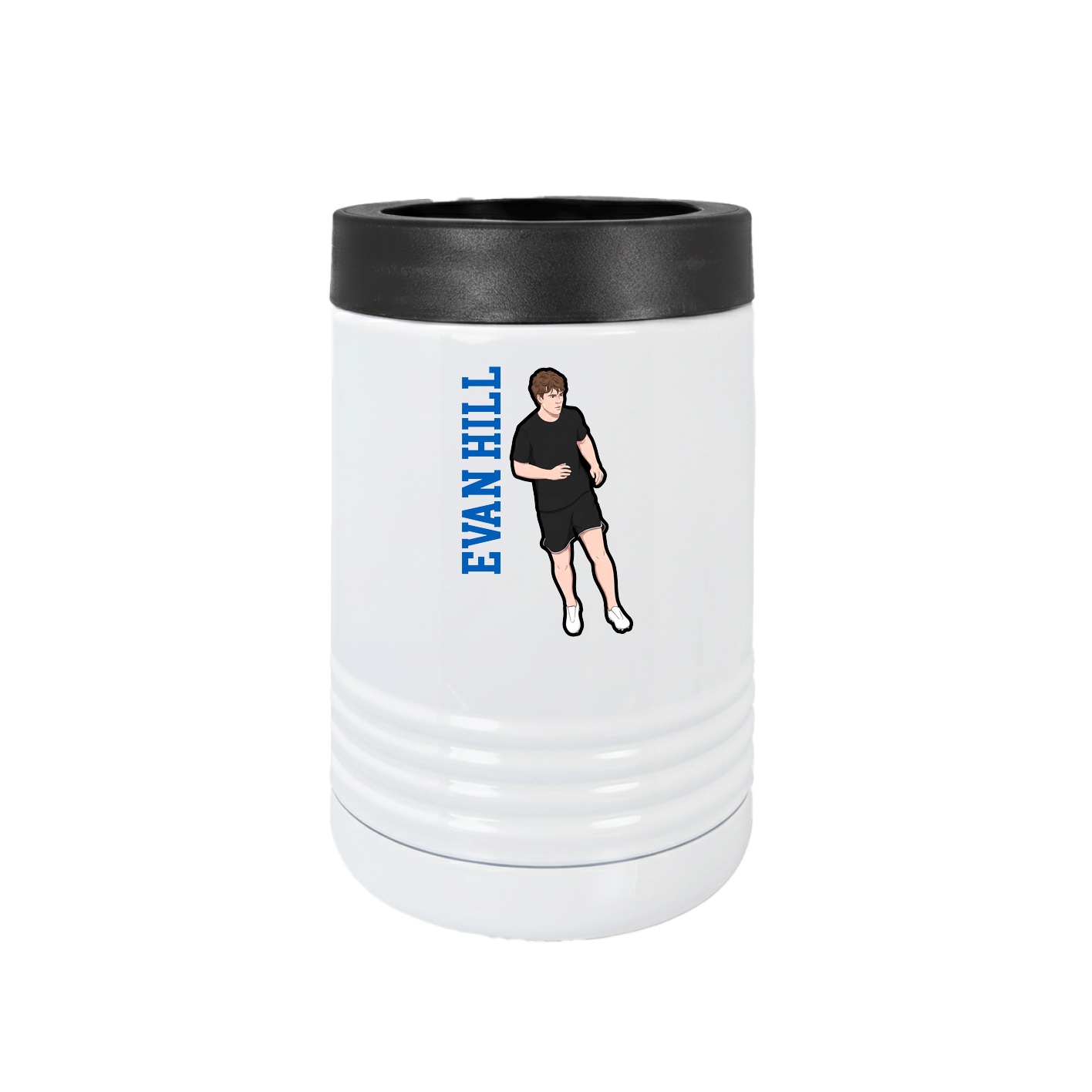 Beverage Holder — Name Vertical in White