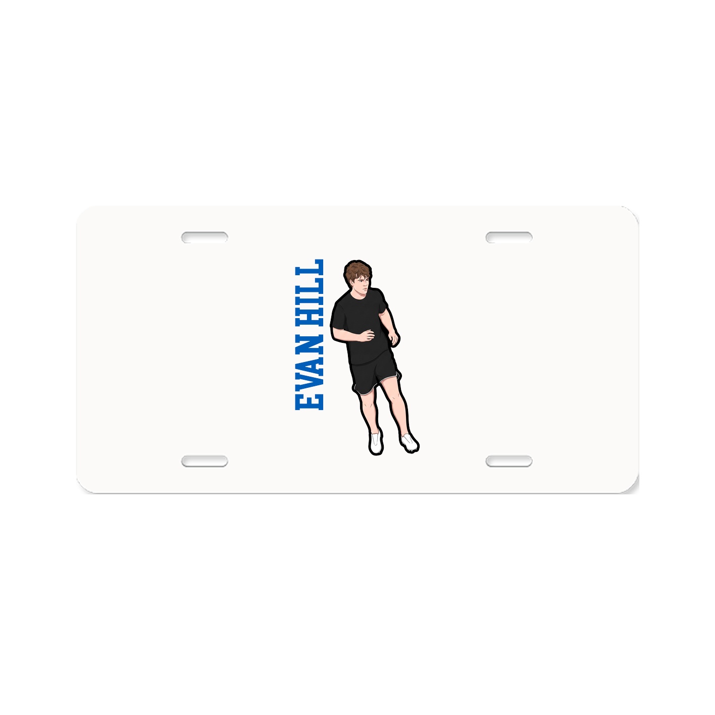 License Plate — Name Vertical in Classic