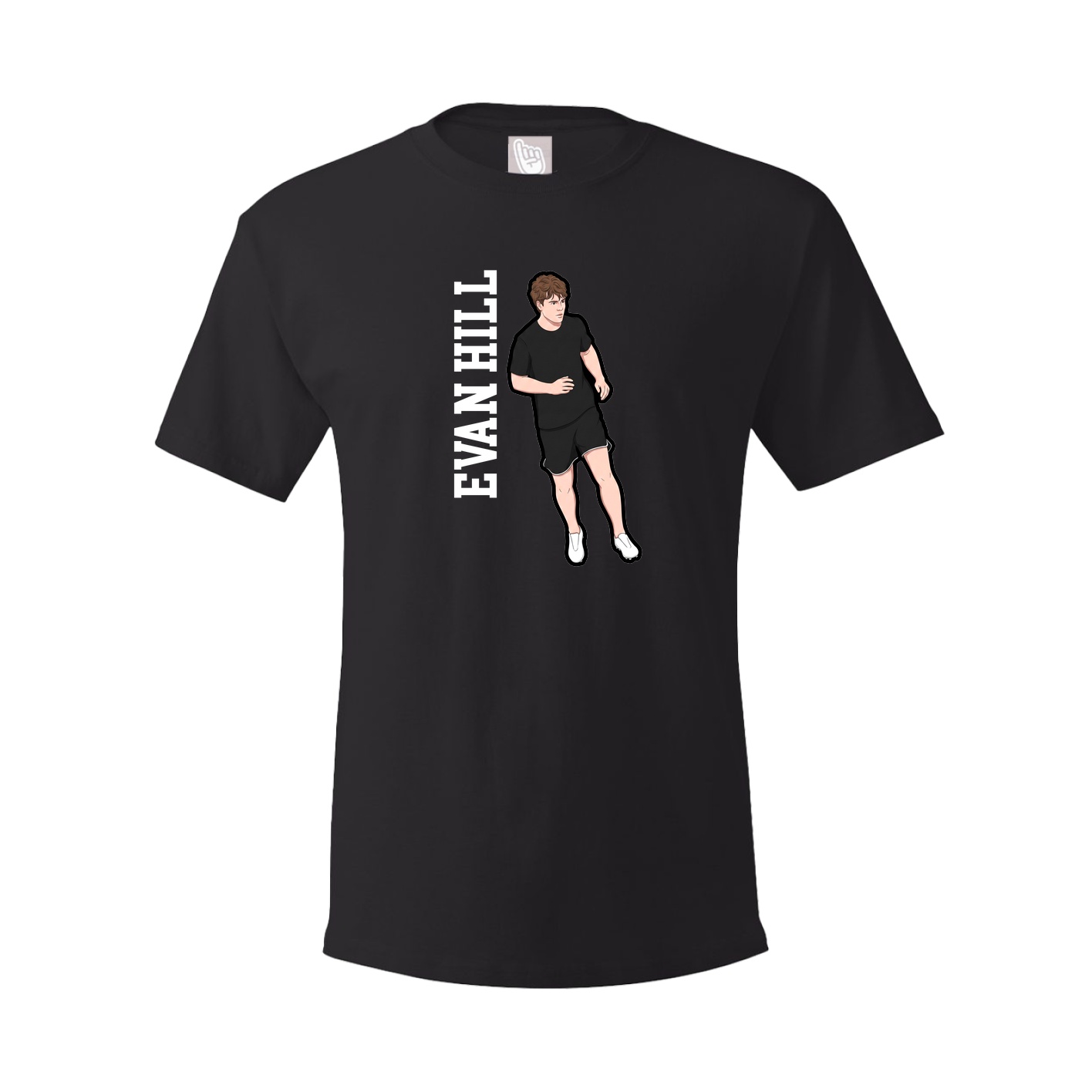 Youth Tee — Name Vertical in Black