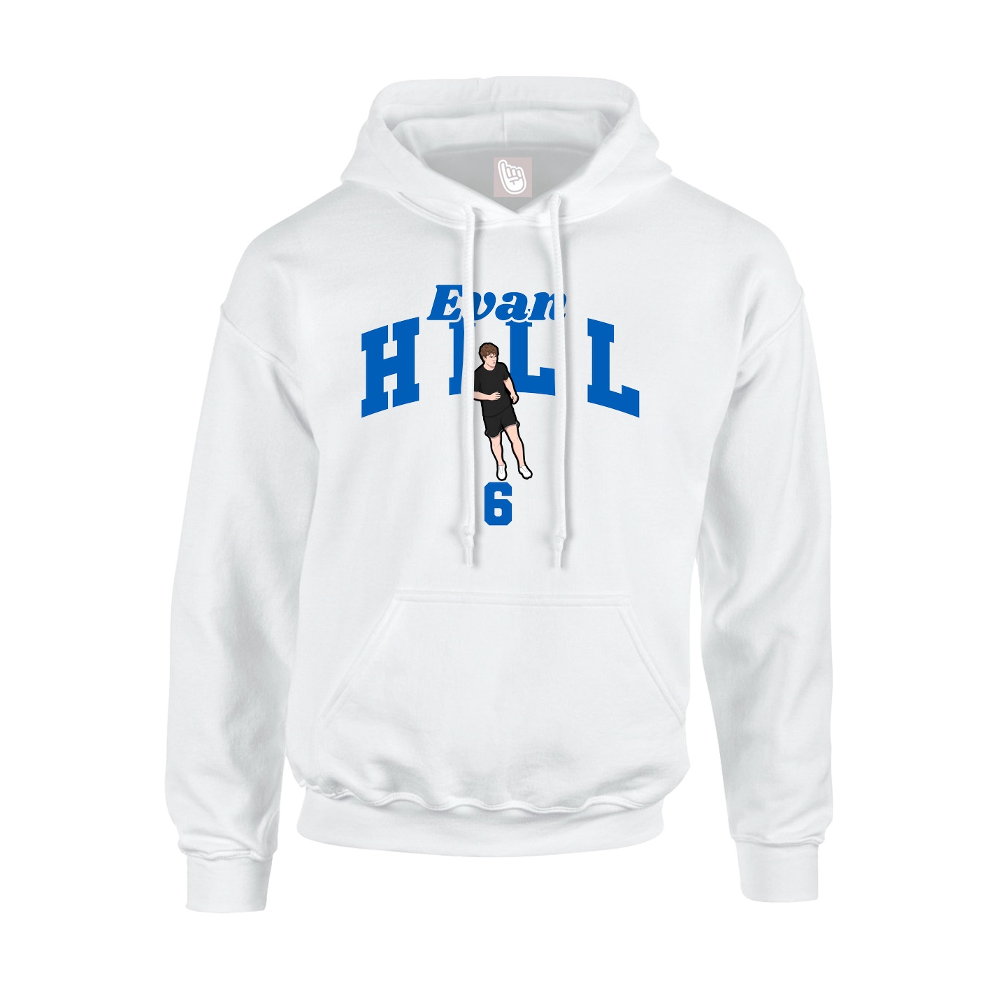Hoodie — Signature Arch in White