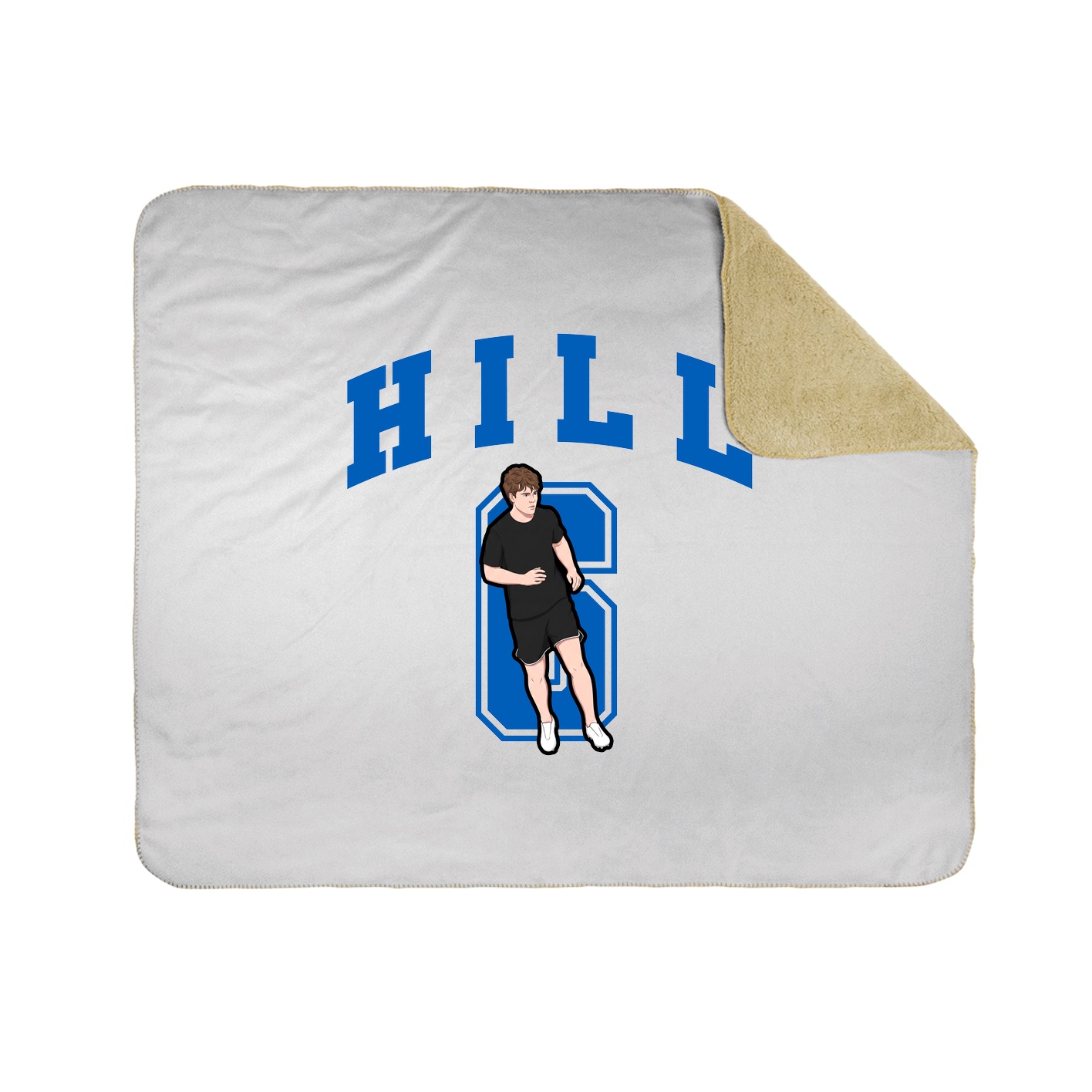 Throw Blanket — Number in White
