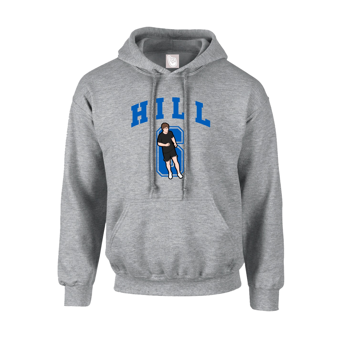 Hoodie — Number in Grey