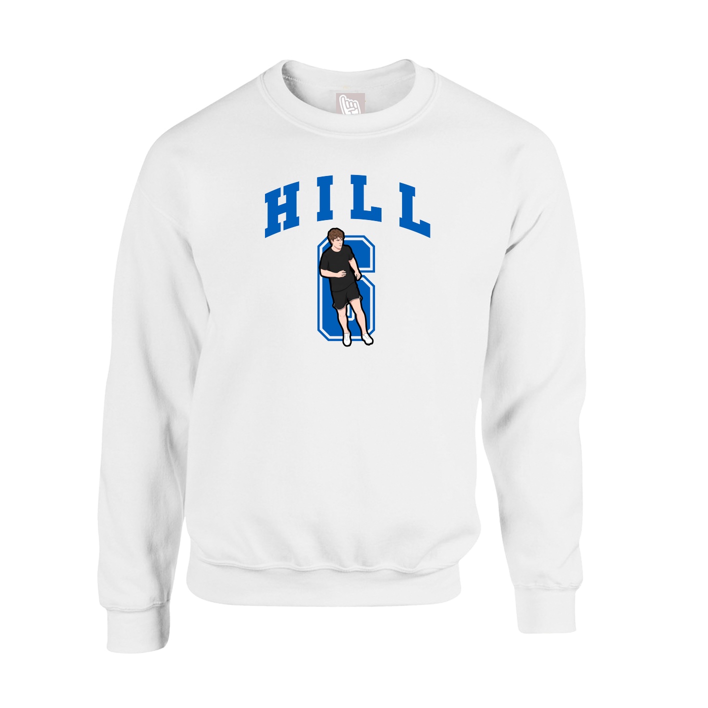 Fleece Crew — Number in White