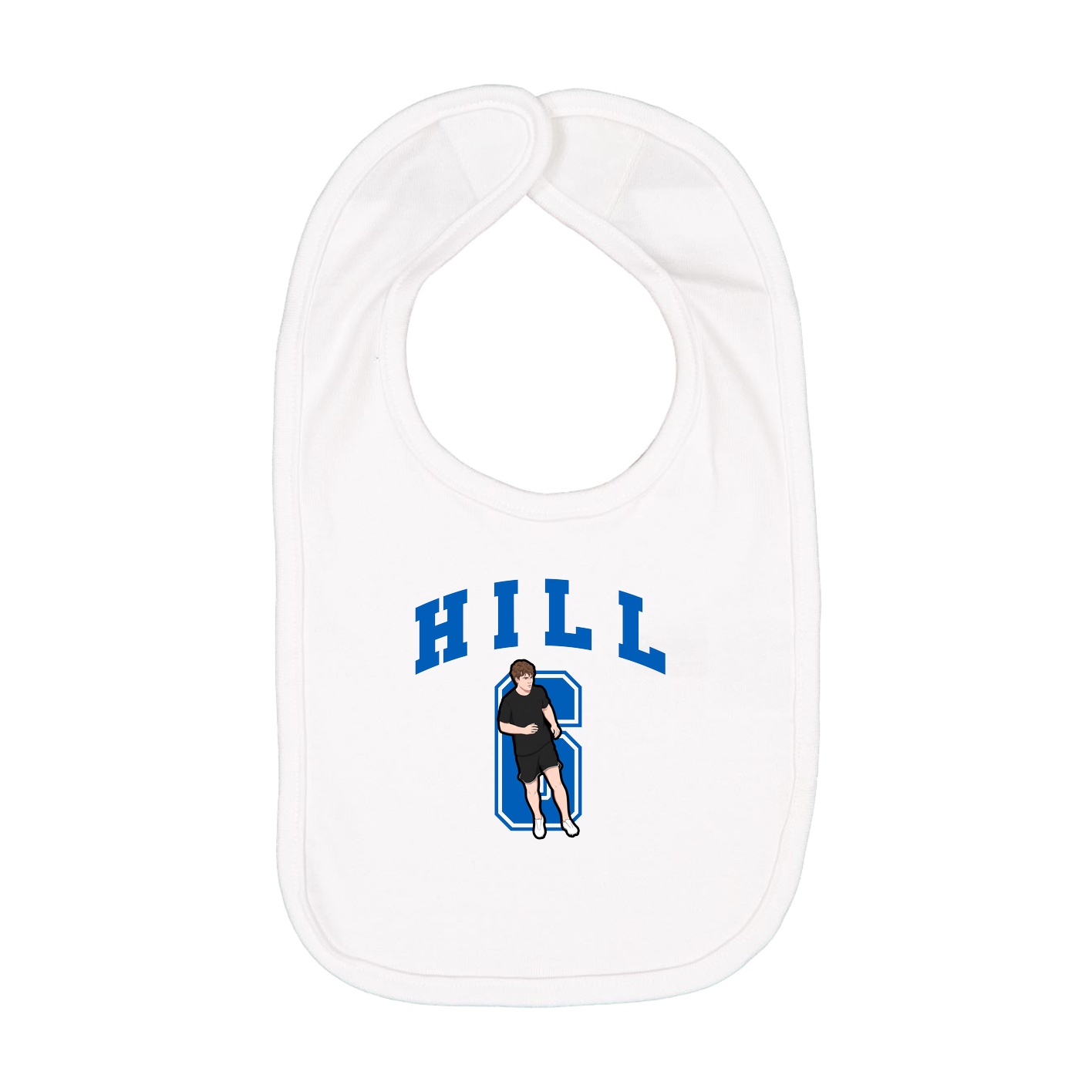 Infant Bib — Number in White