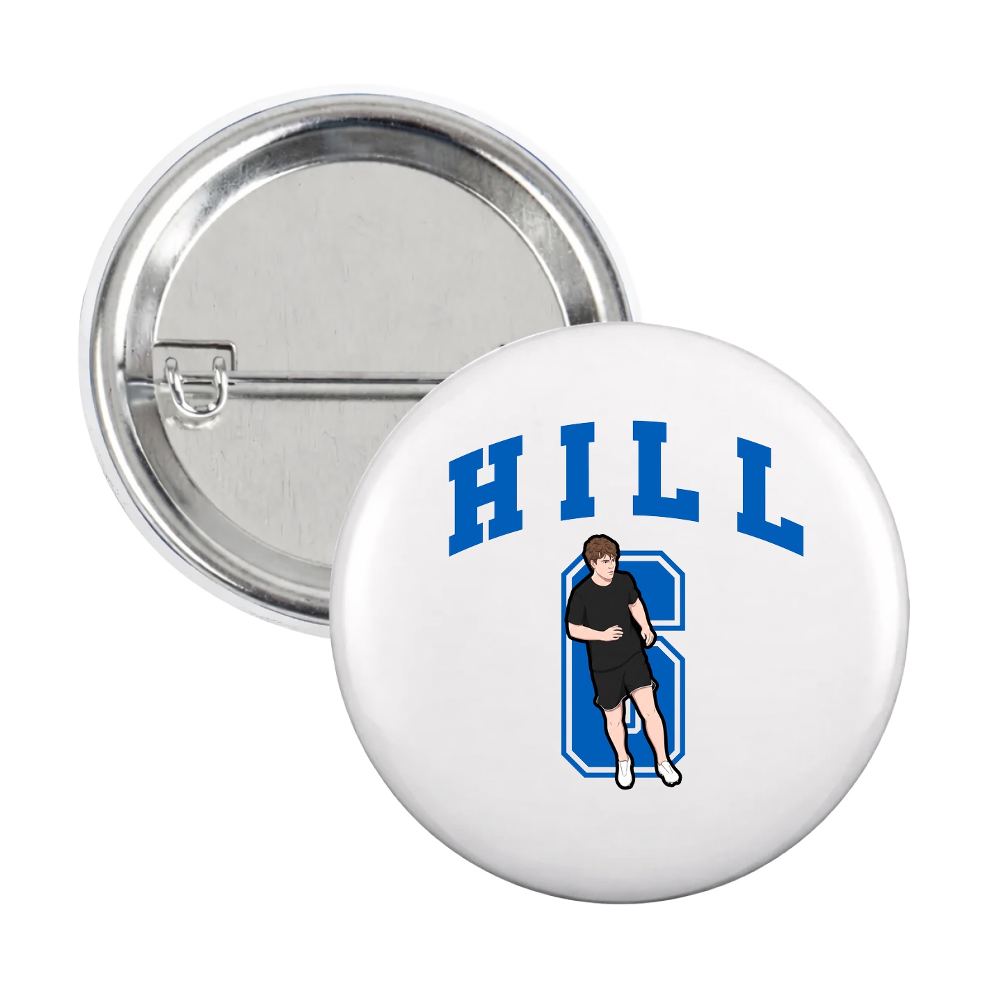 Game Day Button — Number in White