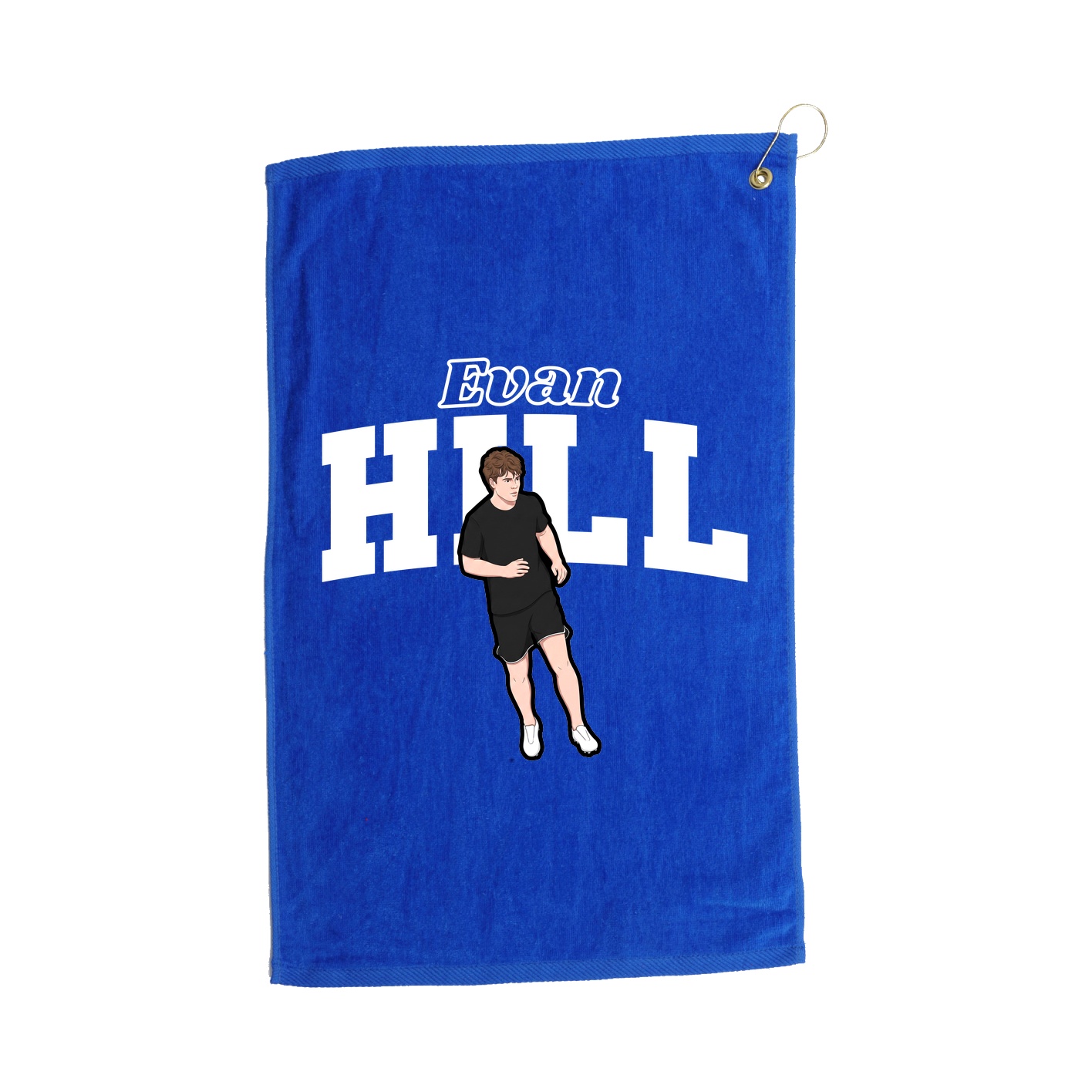 Golf Towel — Name Arch in Royal