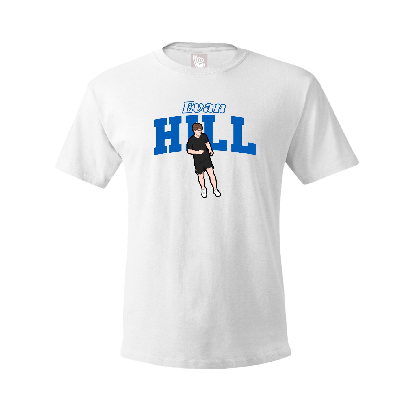 Youth Tee — Name Arch in White