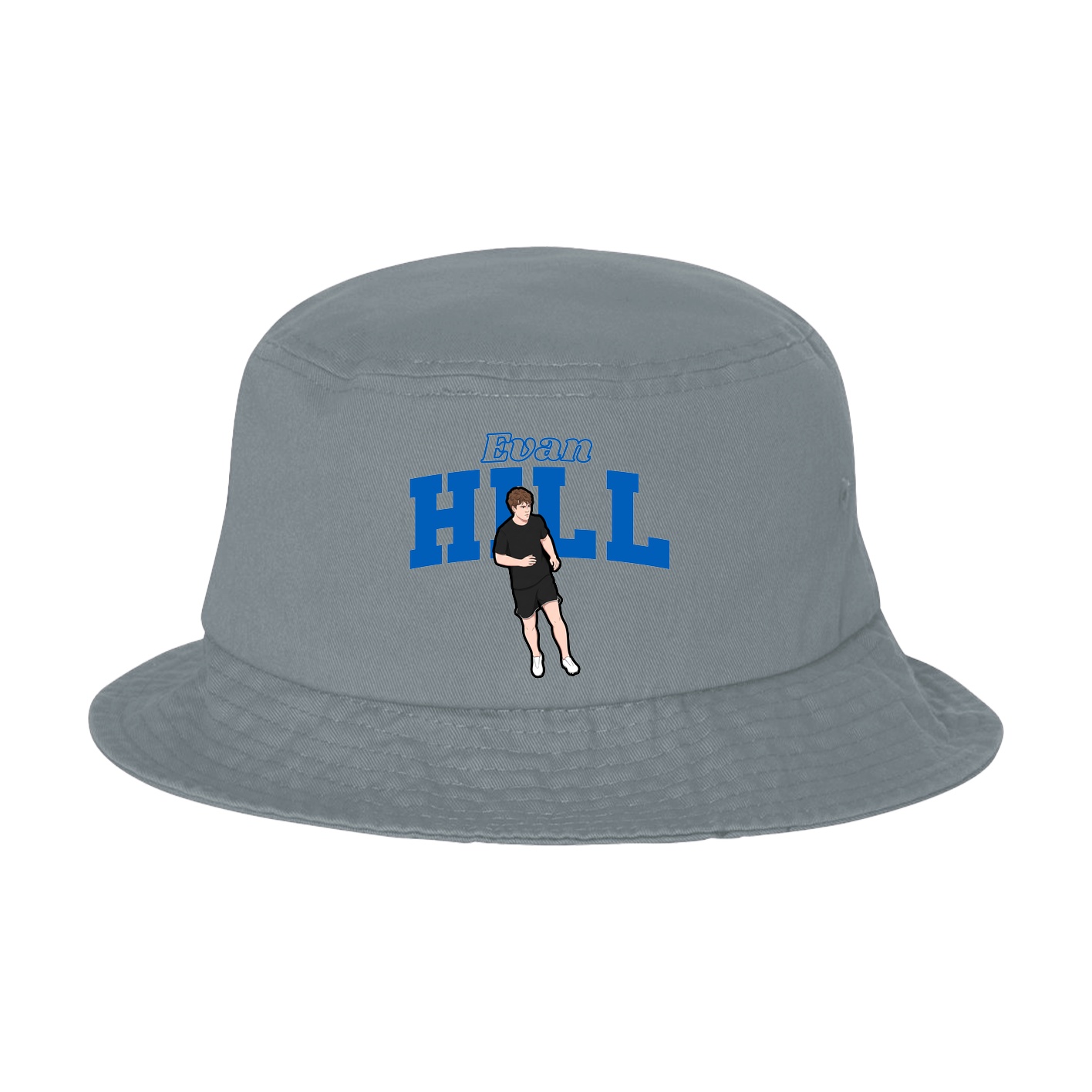 Bucket Cap — Name Arch in Grey