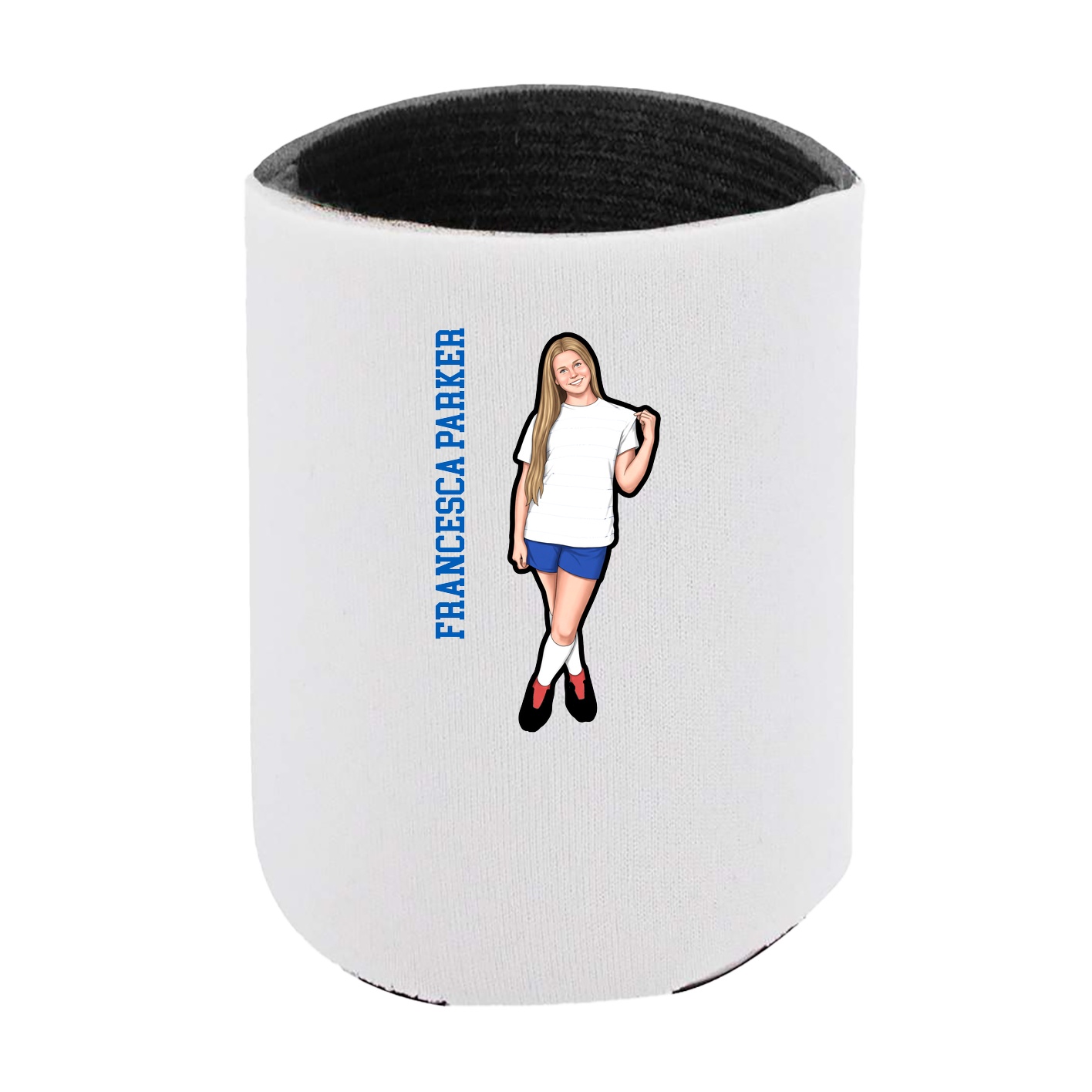 Can Holder — Name Vertical in White