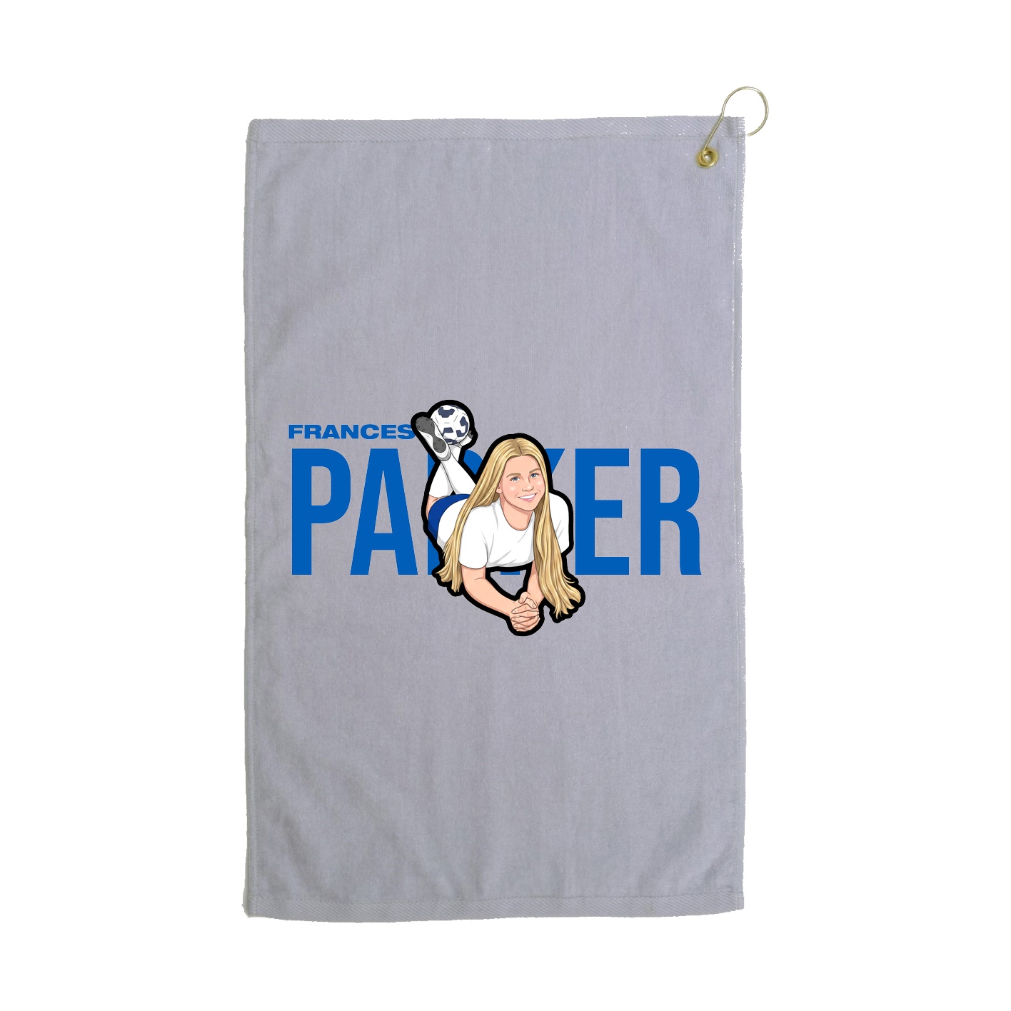 Golf Towel — Player Name in Grey