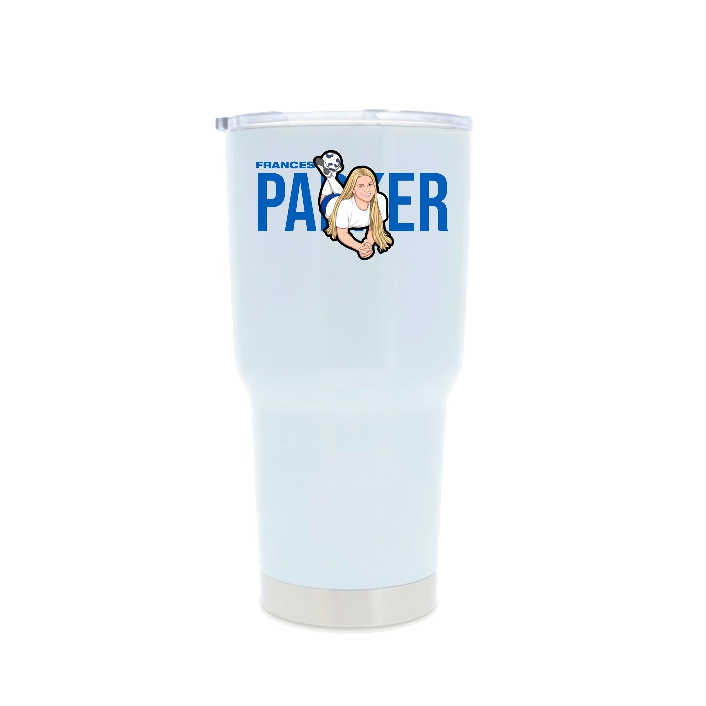 30oz Stainless Steel Tumbler — Player Name in White