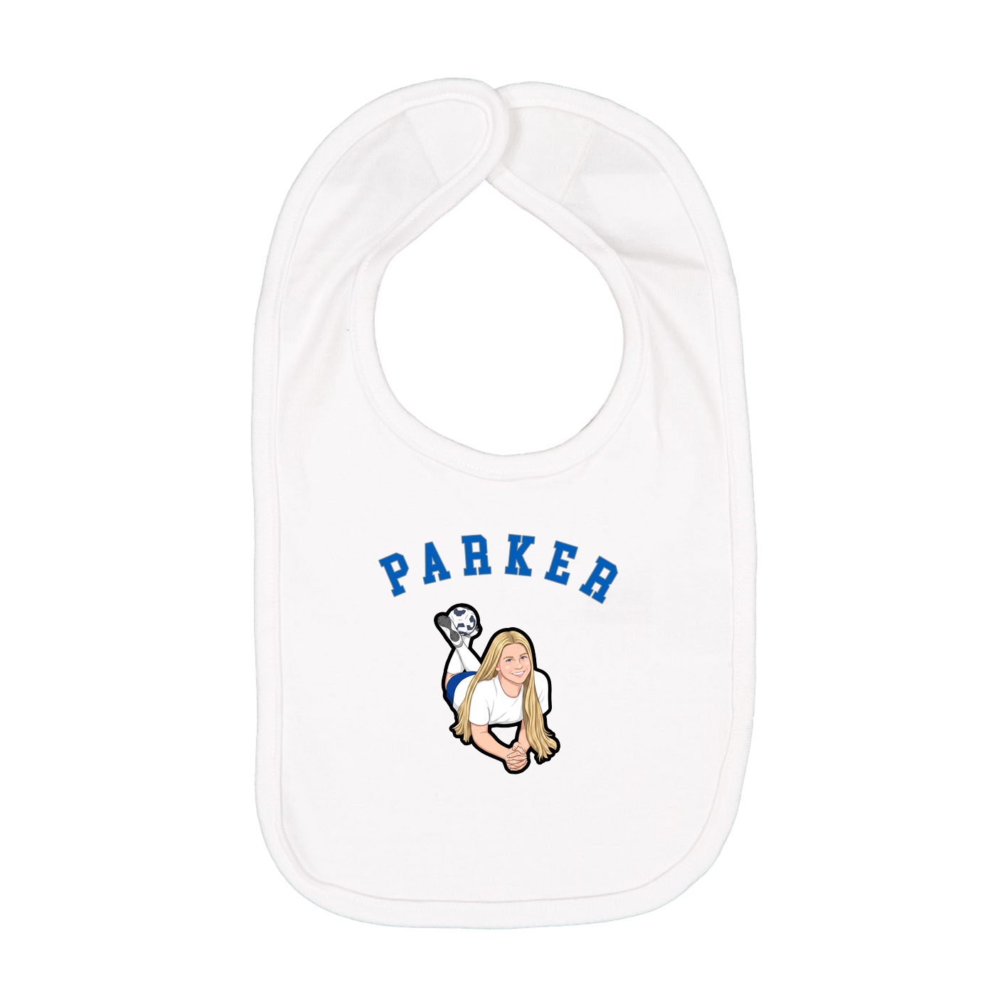 Infant Bib — Shirsey Arch in White