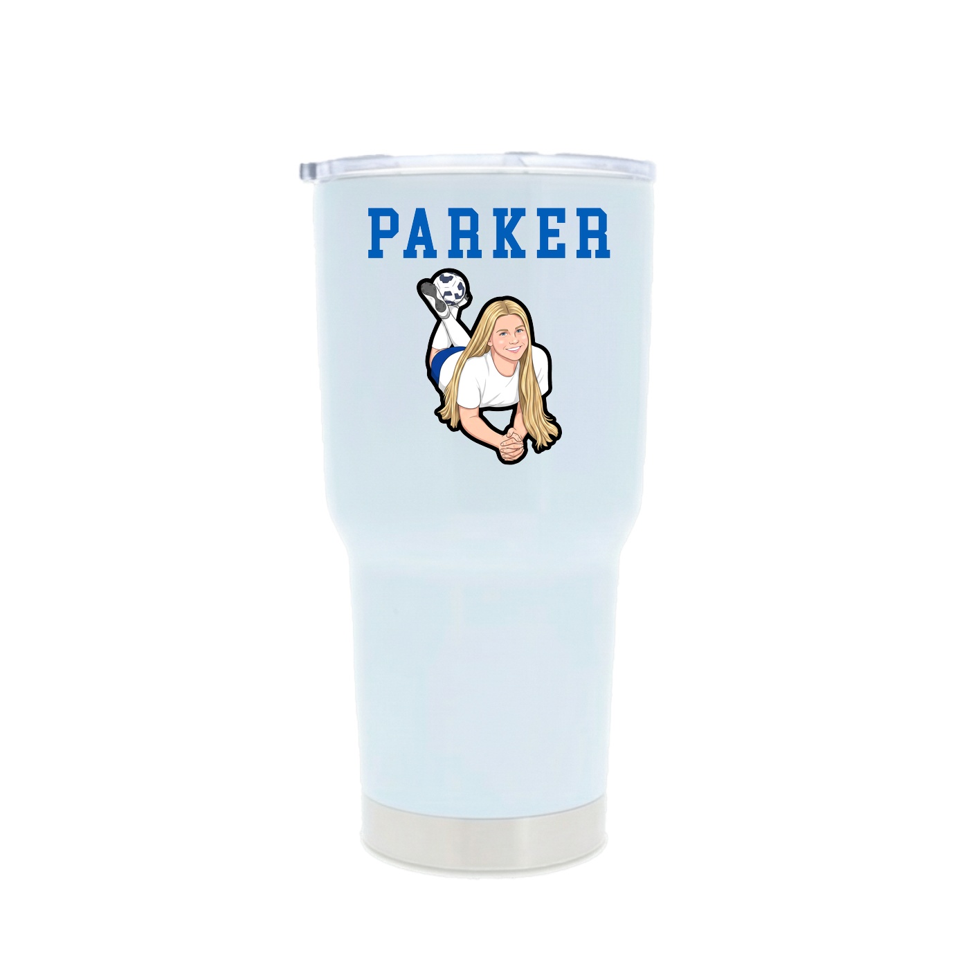 30oz Stainless Steel Tumbler — Shirsey in White