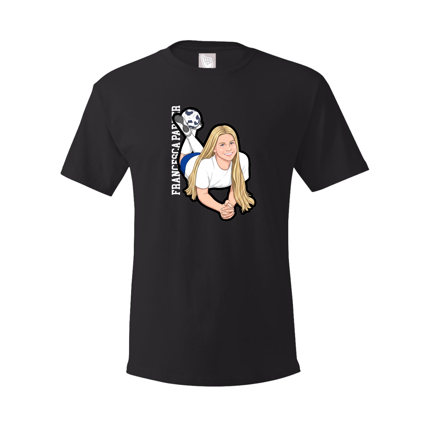 Youth Tee — Name Vertical in Black