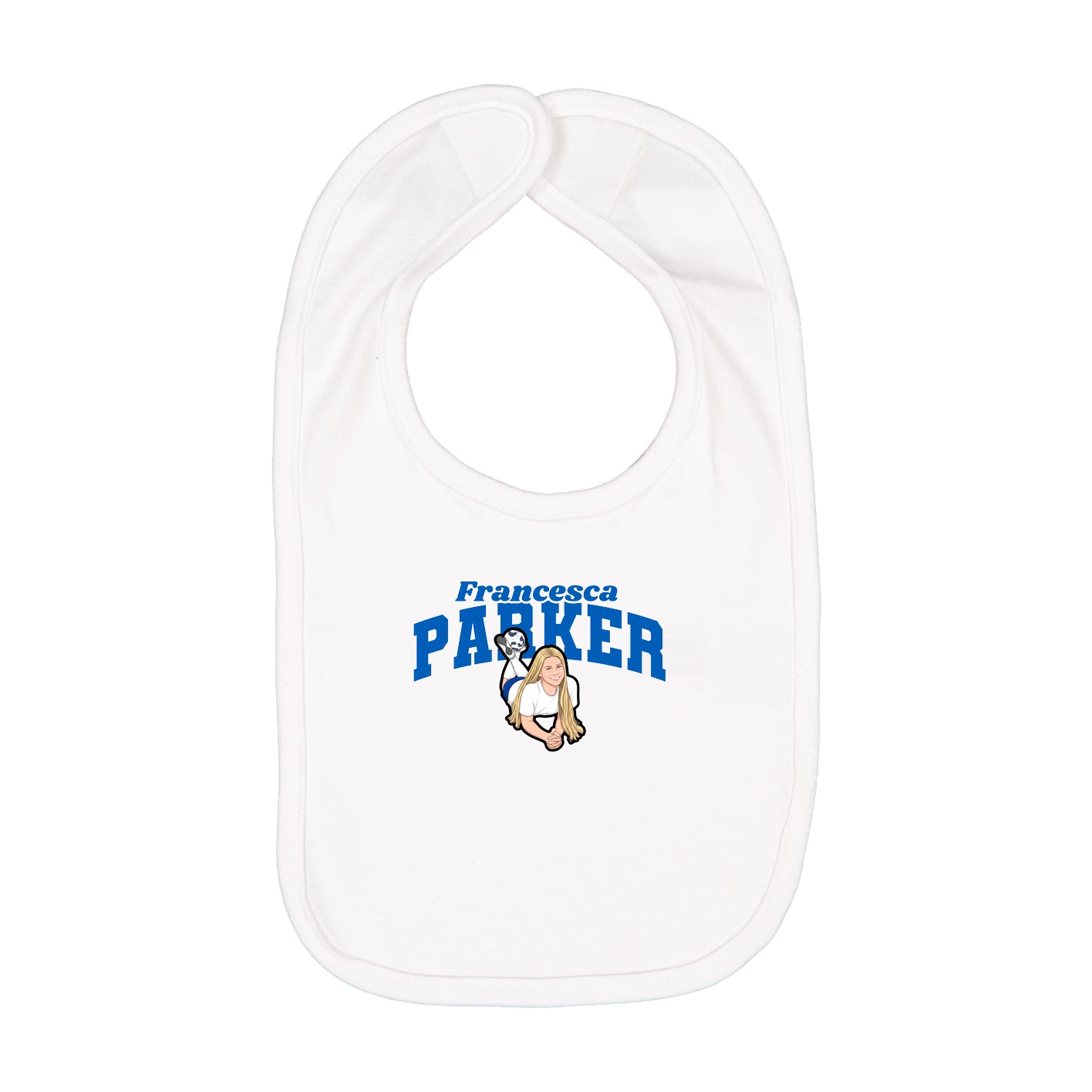 Infant Bib — Signature Arch in White