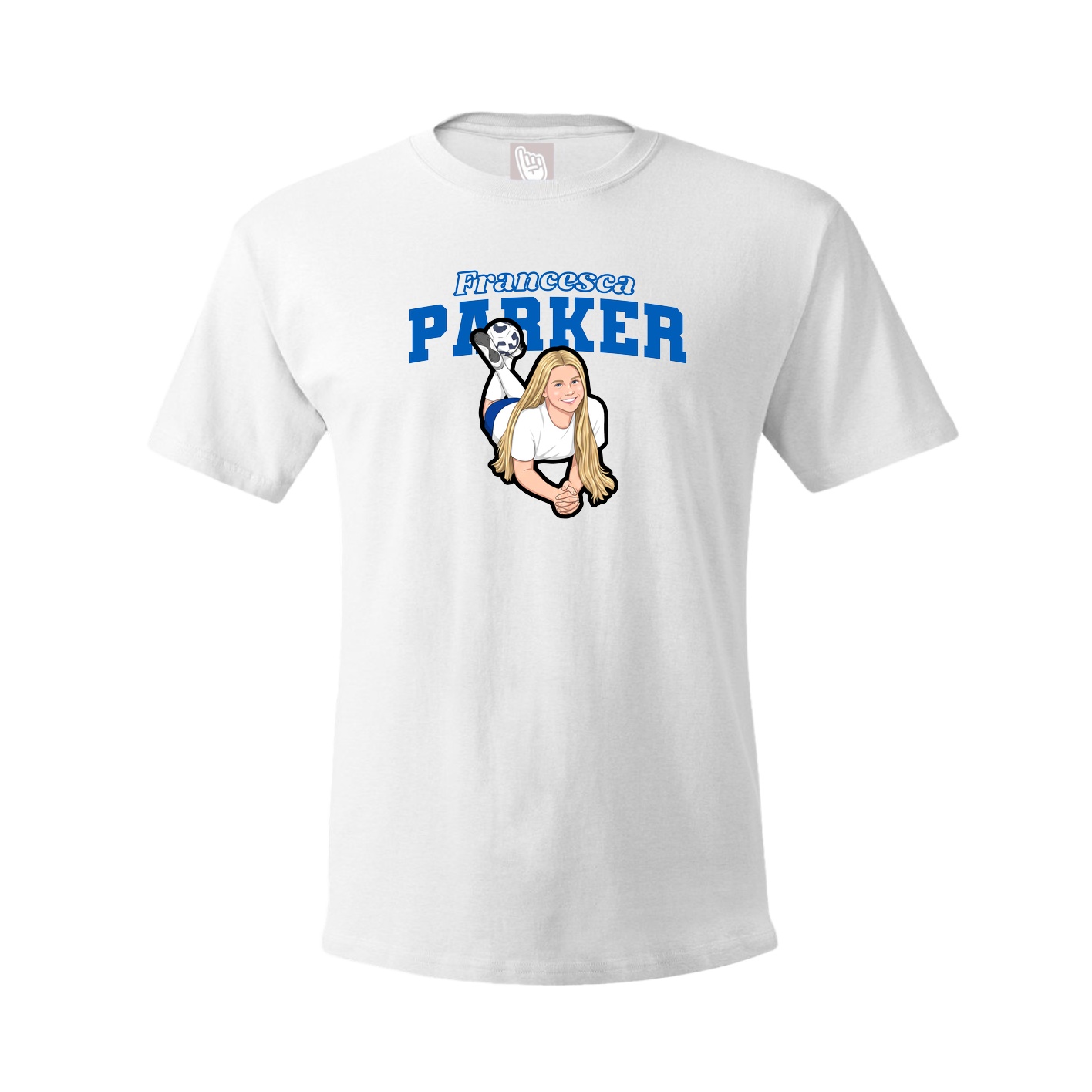 Youth Tee — Name Arch in White