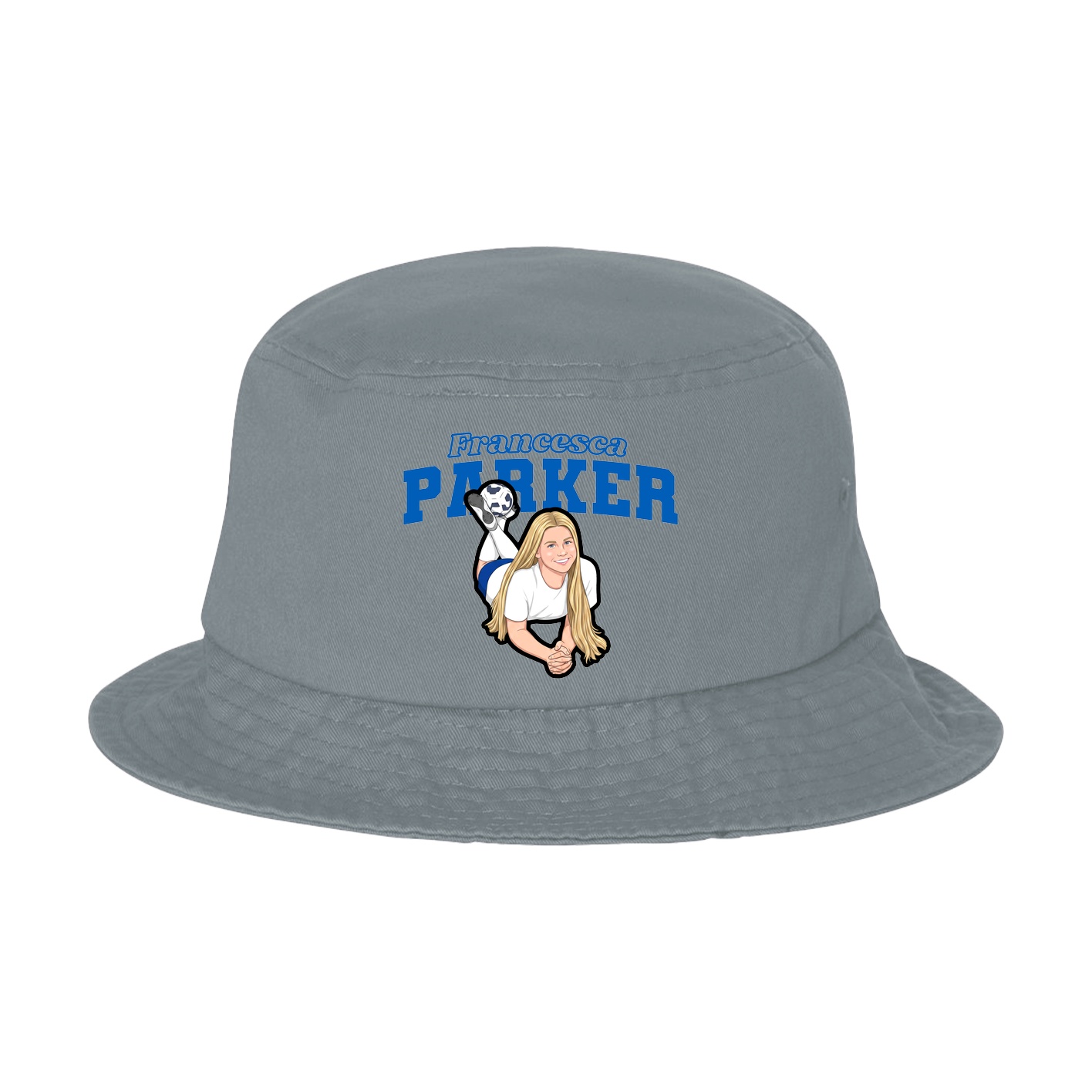 Bucket Cap — Name Arch in Grey