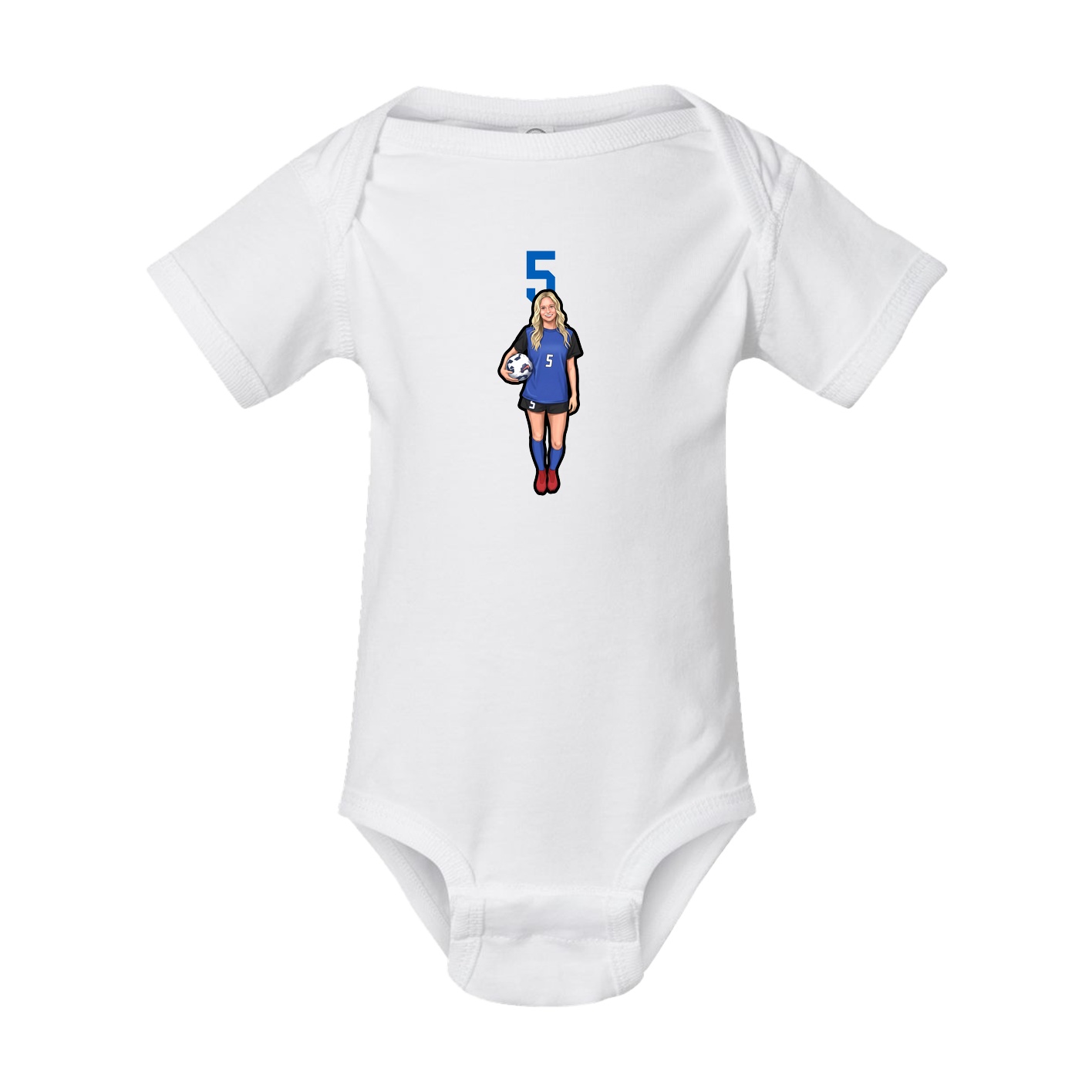 Baby Onesie — Number Top in White
