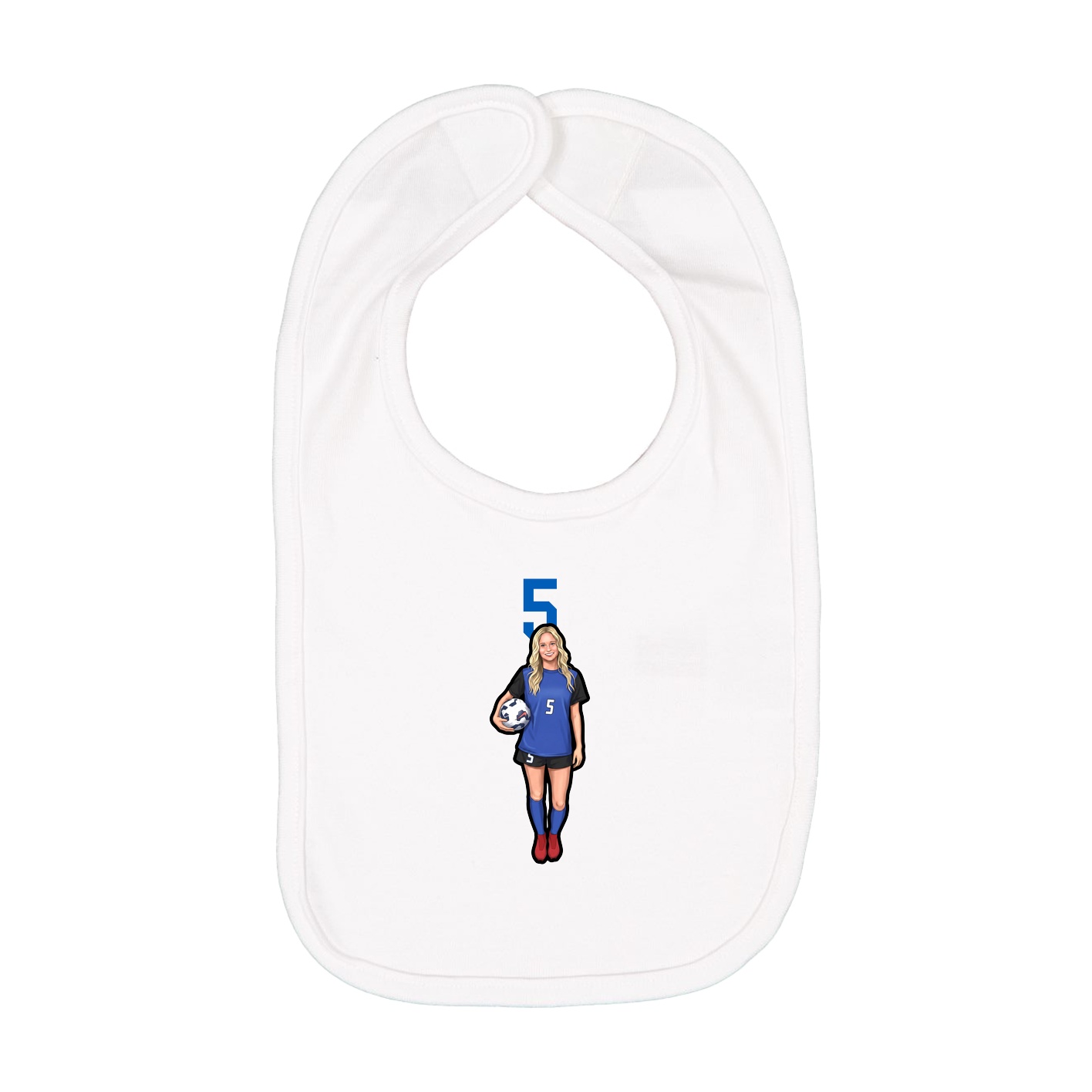 Infant Bib — Number Top in White