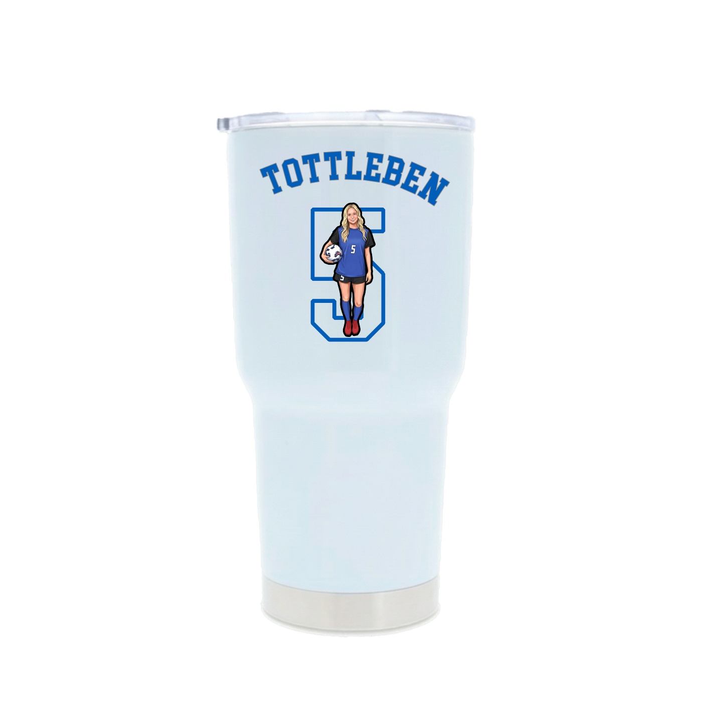 30oz Stainless Steel Tumbler — Shirsey Arch in White