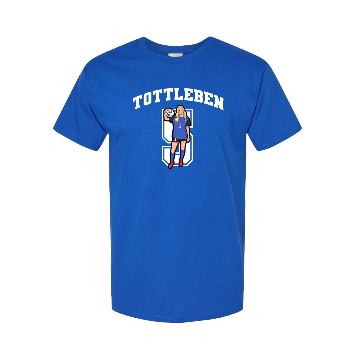 Youth Tee — Number in Royal