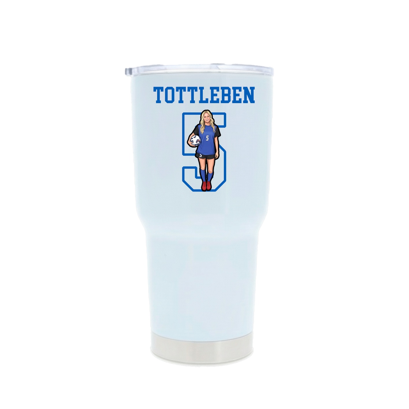 30oz Stainless Steel Tumbler — Shirsey in White