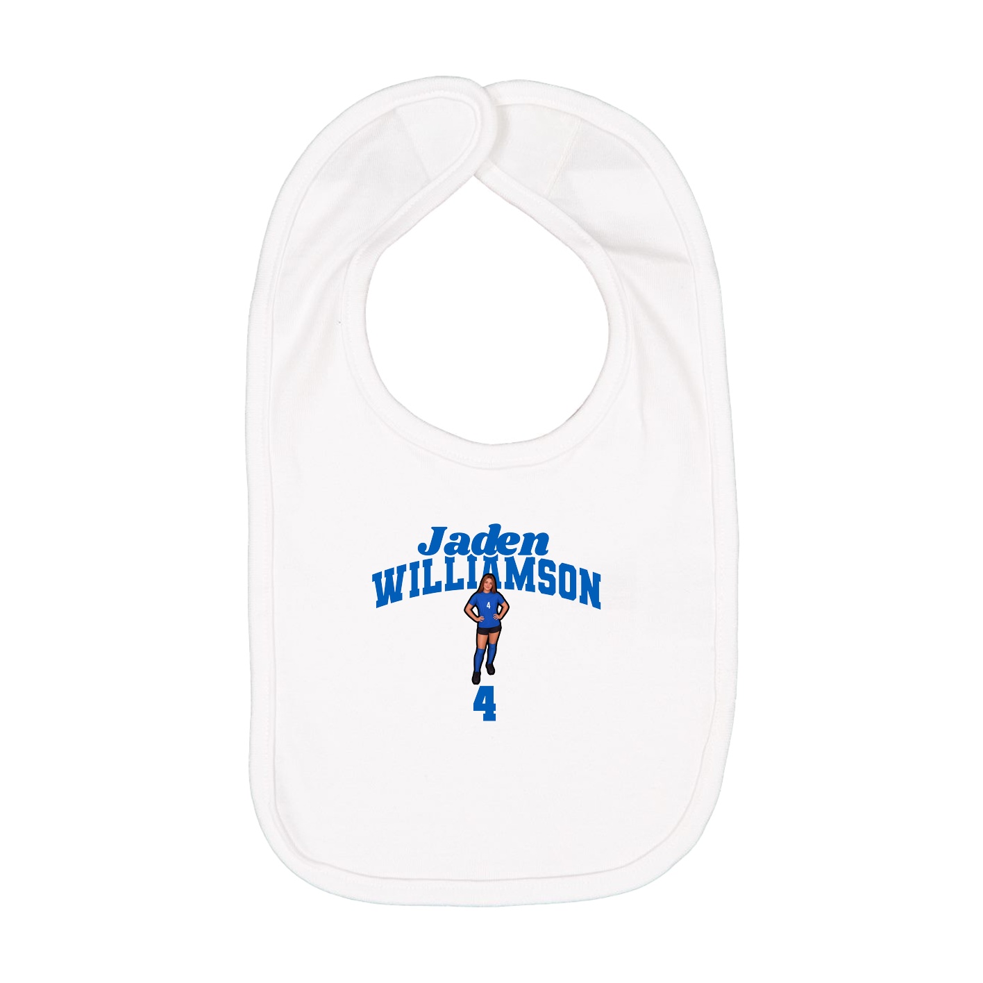 Infant Bib — Signature Arch in White