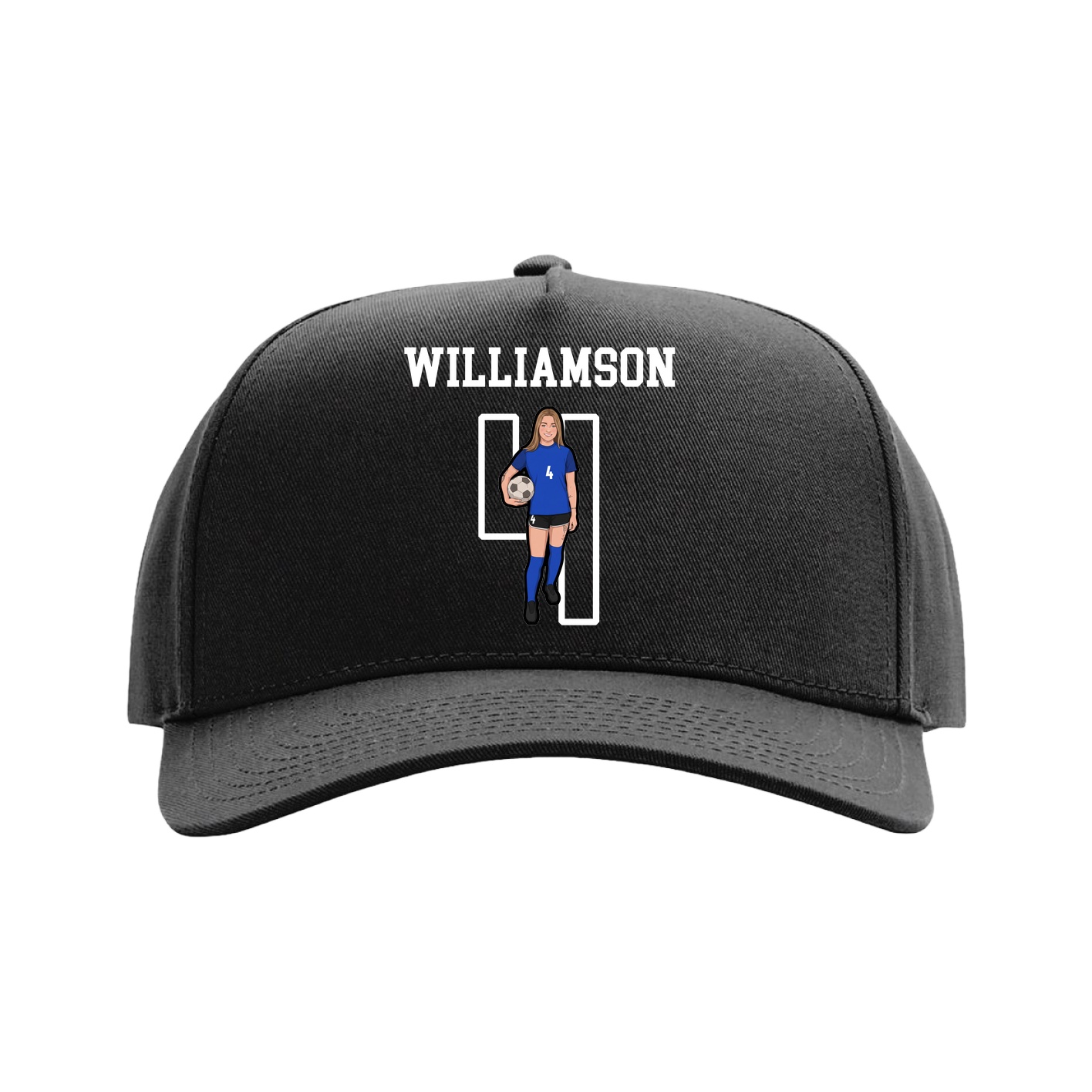 Full Fabric Five-Panel Champ Cap — Shirsey in Black