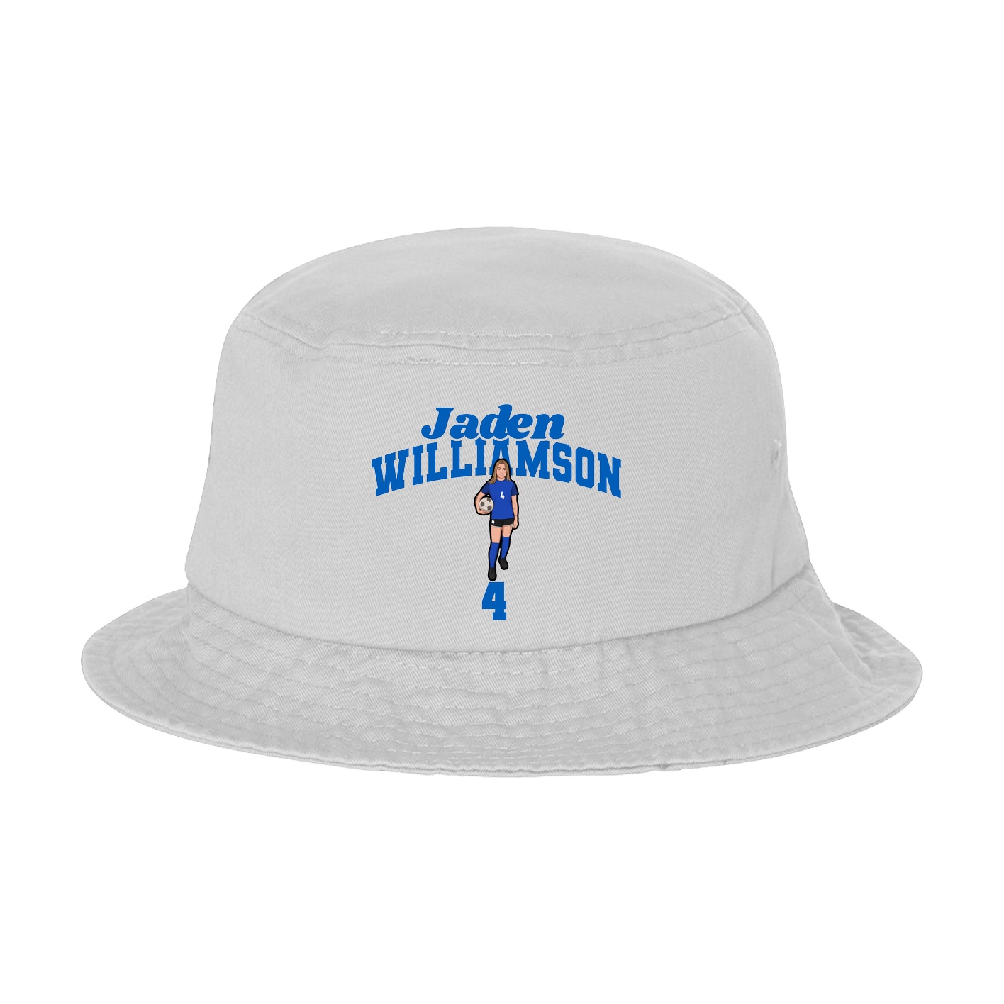 Bucket Cap — Signature Arch in White