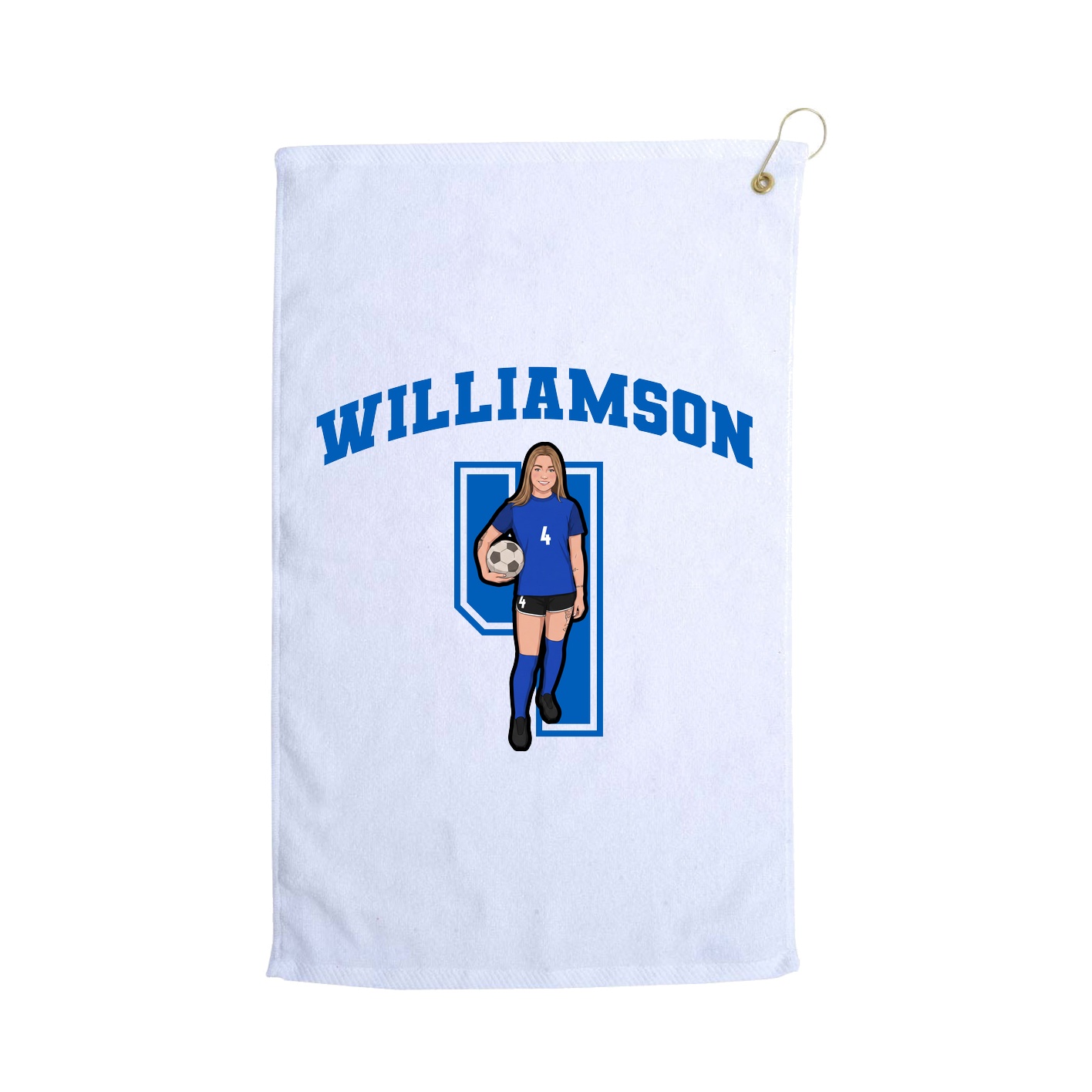 Golf Towel — Number in White
