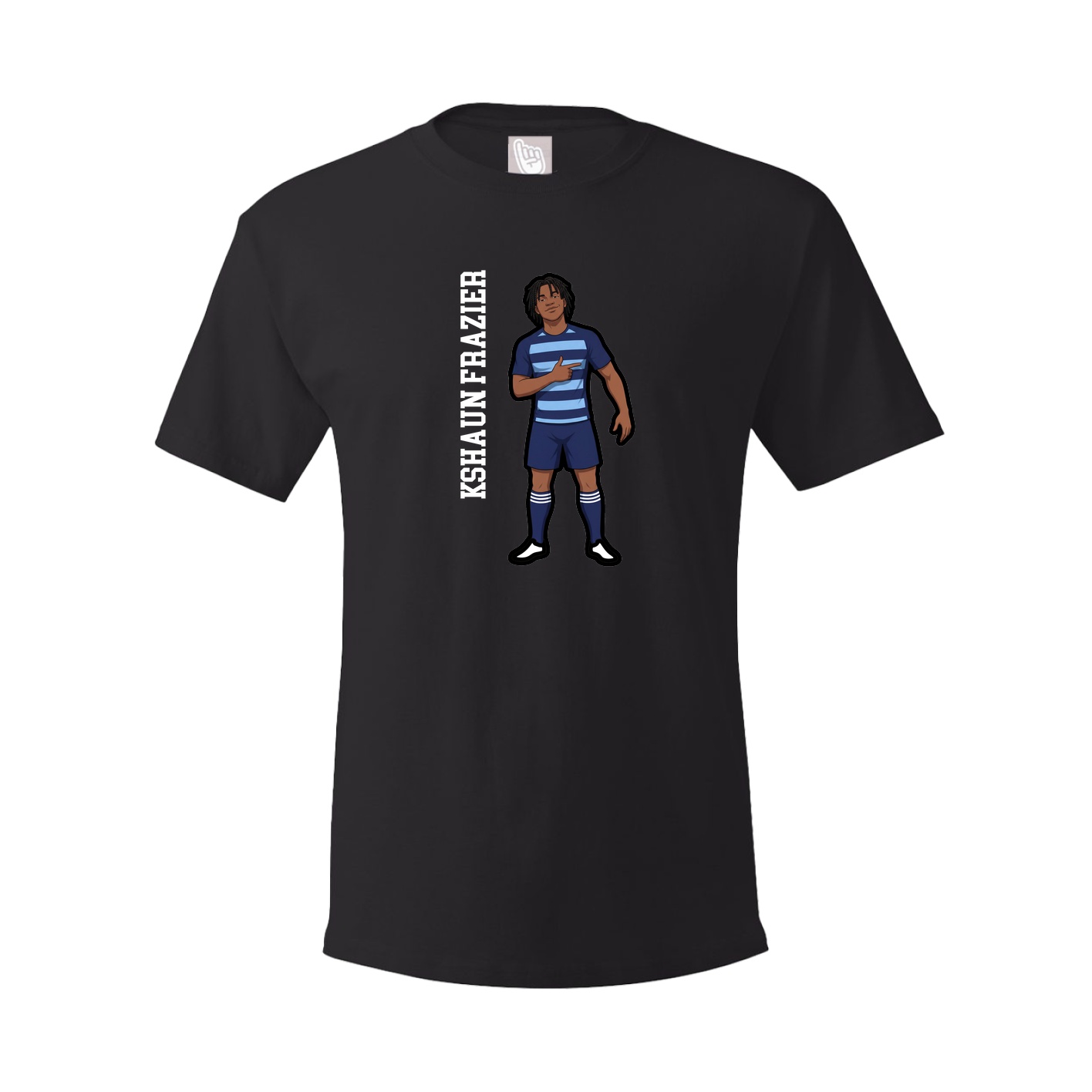 Tee — Name Vertical in Black