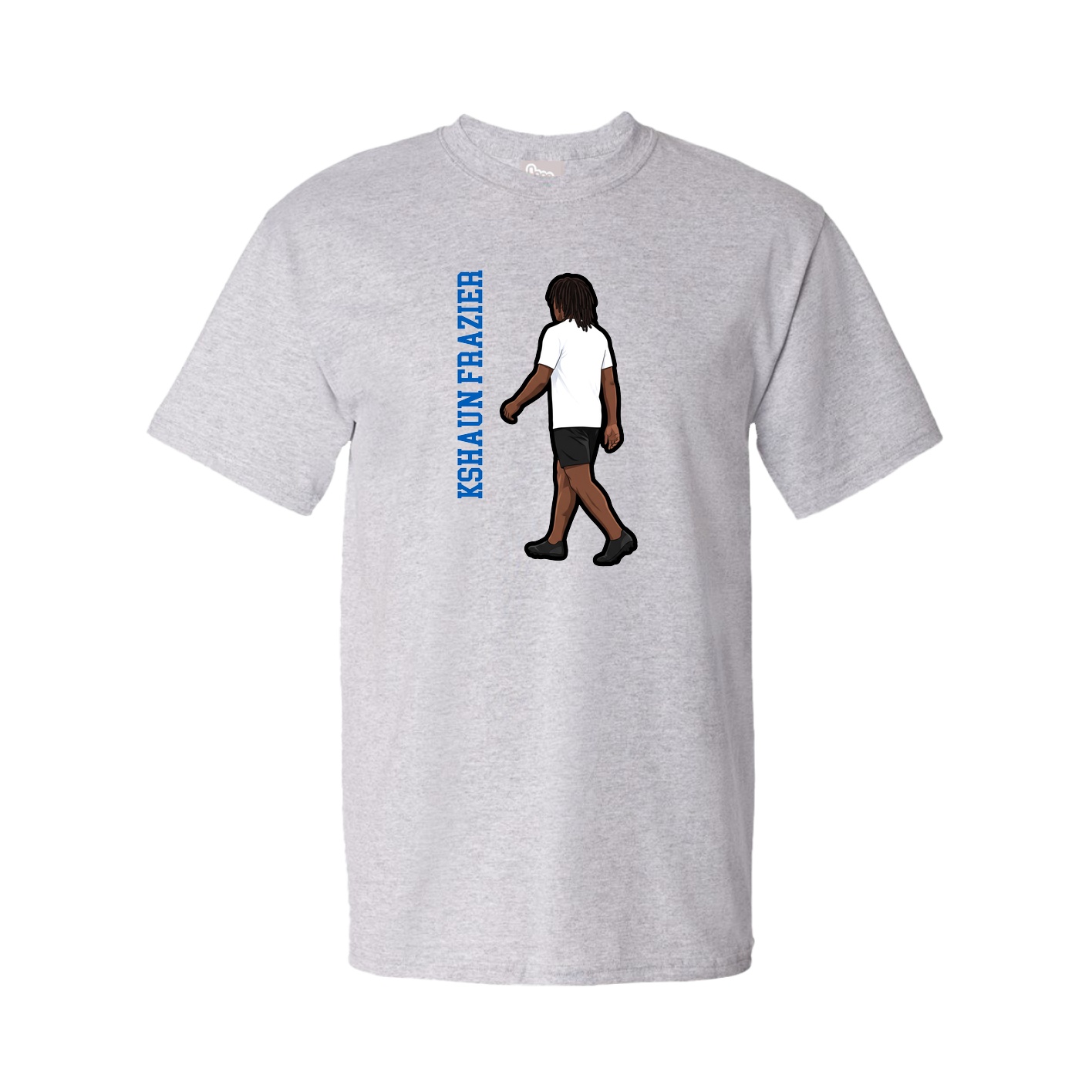 Tee — Name Vertical in Grey