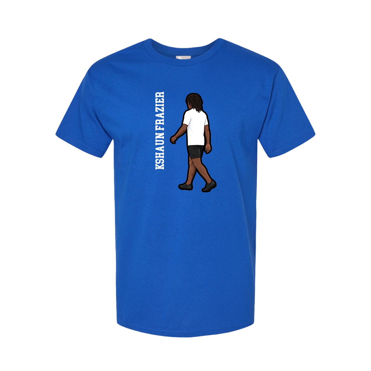 Youth Tee — Name Vertical in Royal