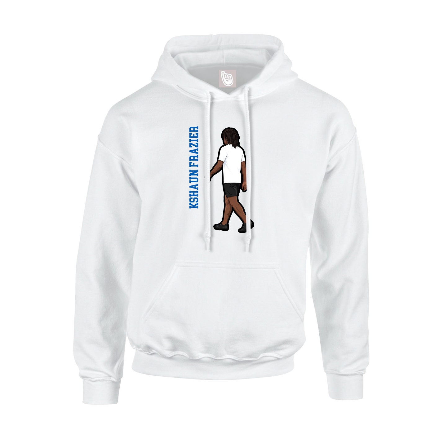 Hoodie — Name Vertical in White