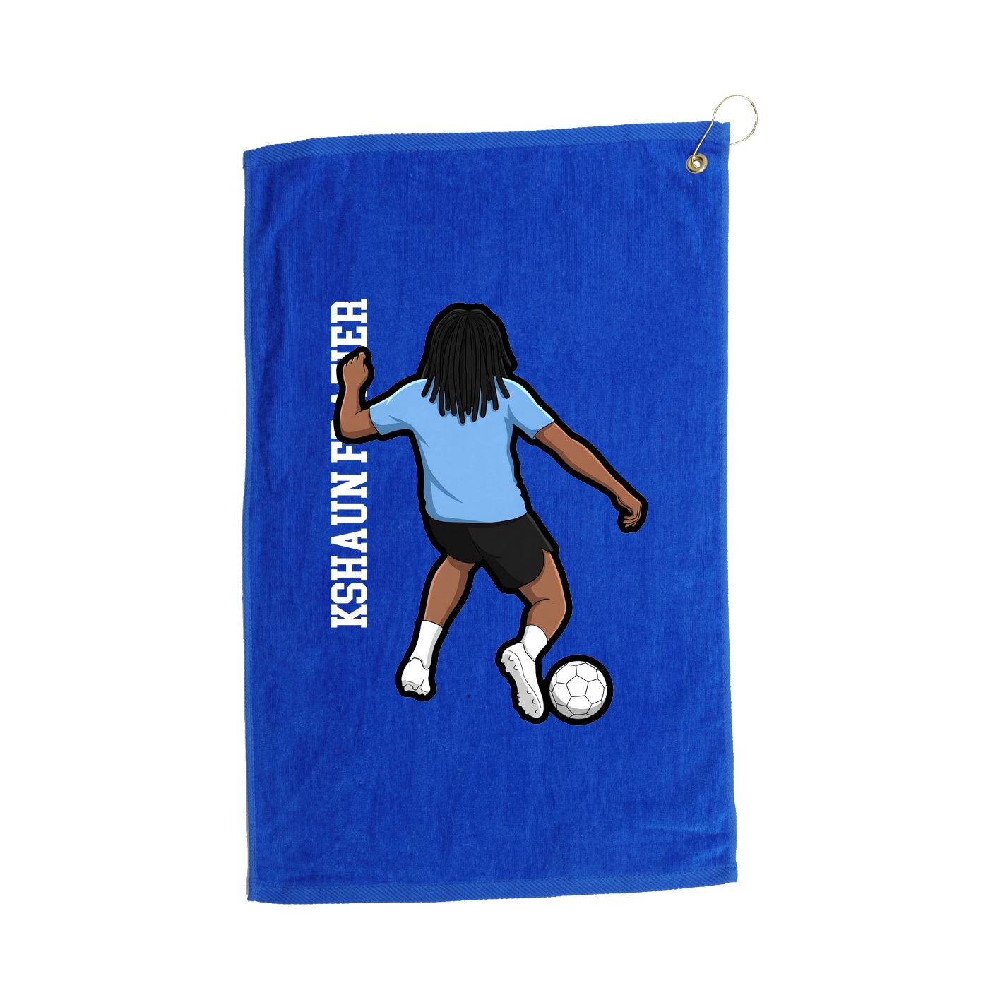 Golf Towel — Name Vertical in Royal